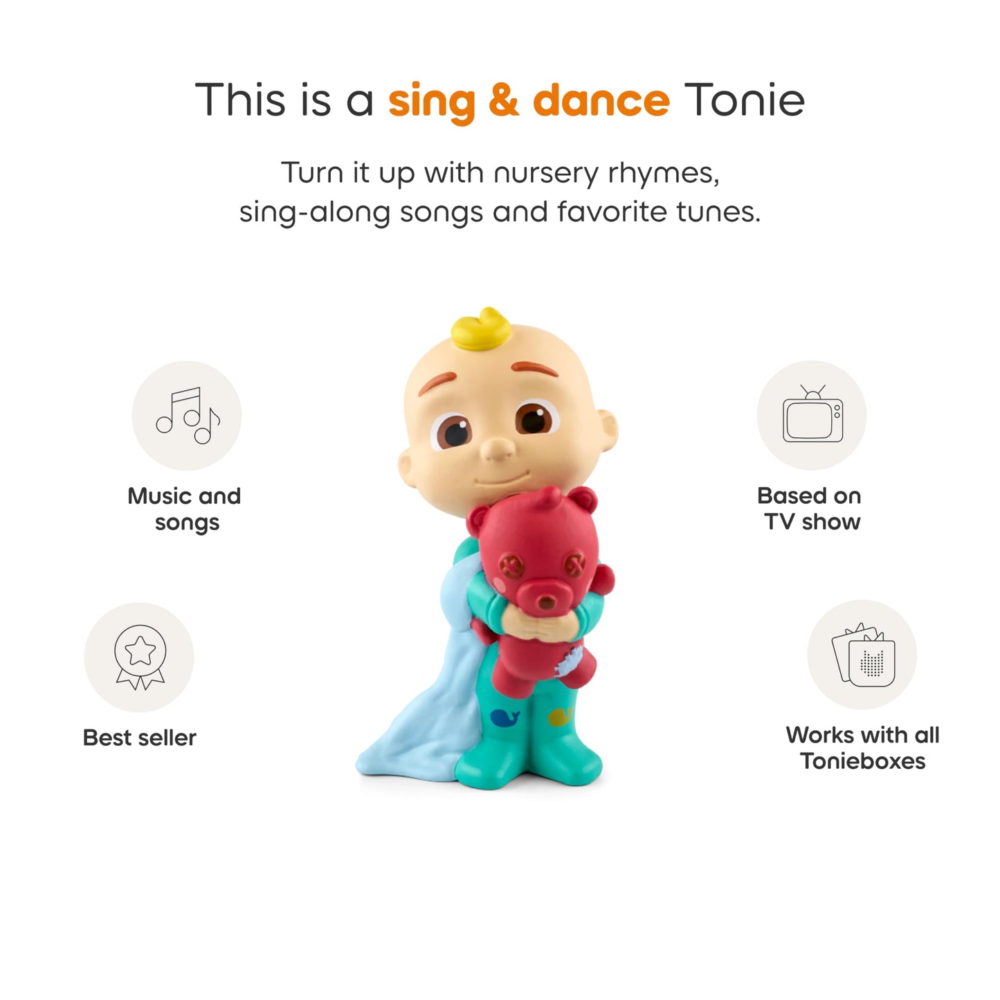 Tonies CoComelon Getting Ready with JJ Audio Figurine for Toniebox | Moonbug