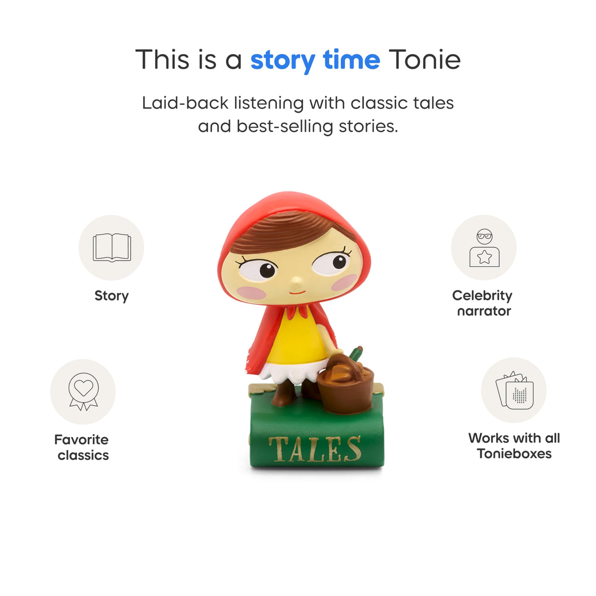 Tonies Favorite Tales: Red Riding Hood and Other Fairy Tales – Celebrity-Narrated Audio Toy Figurine