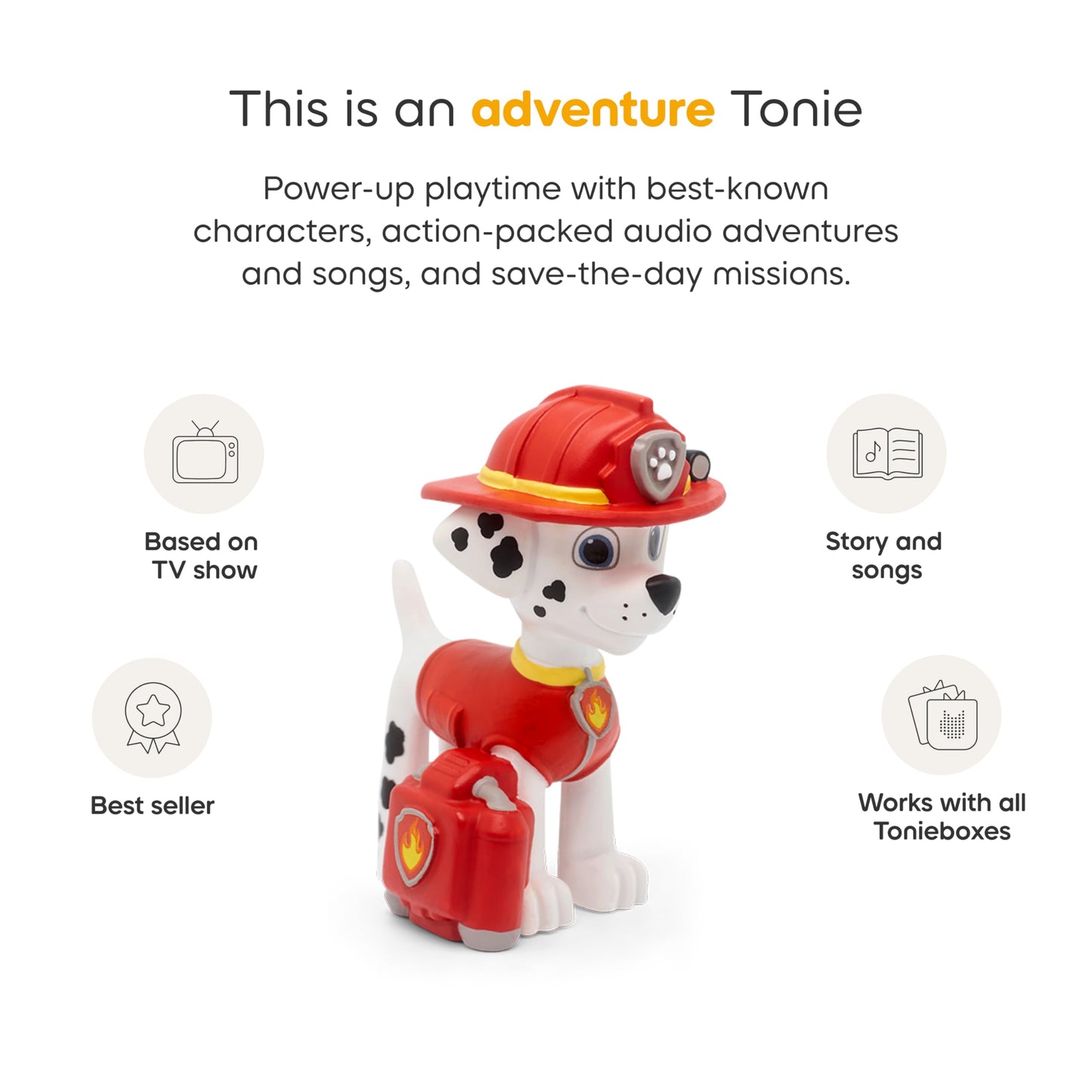 Tonies Marshall PAW Patrol Audio Toy Figurine | 52-minute Story & Song