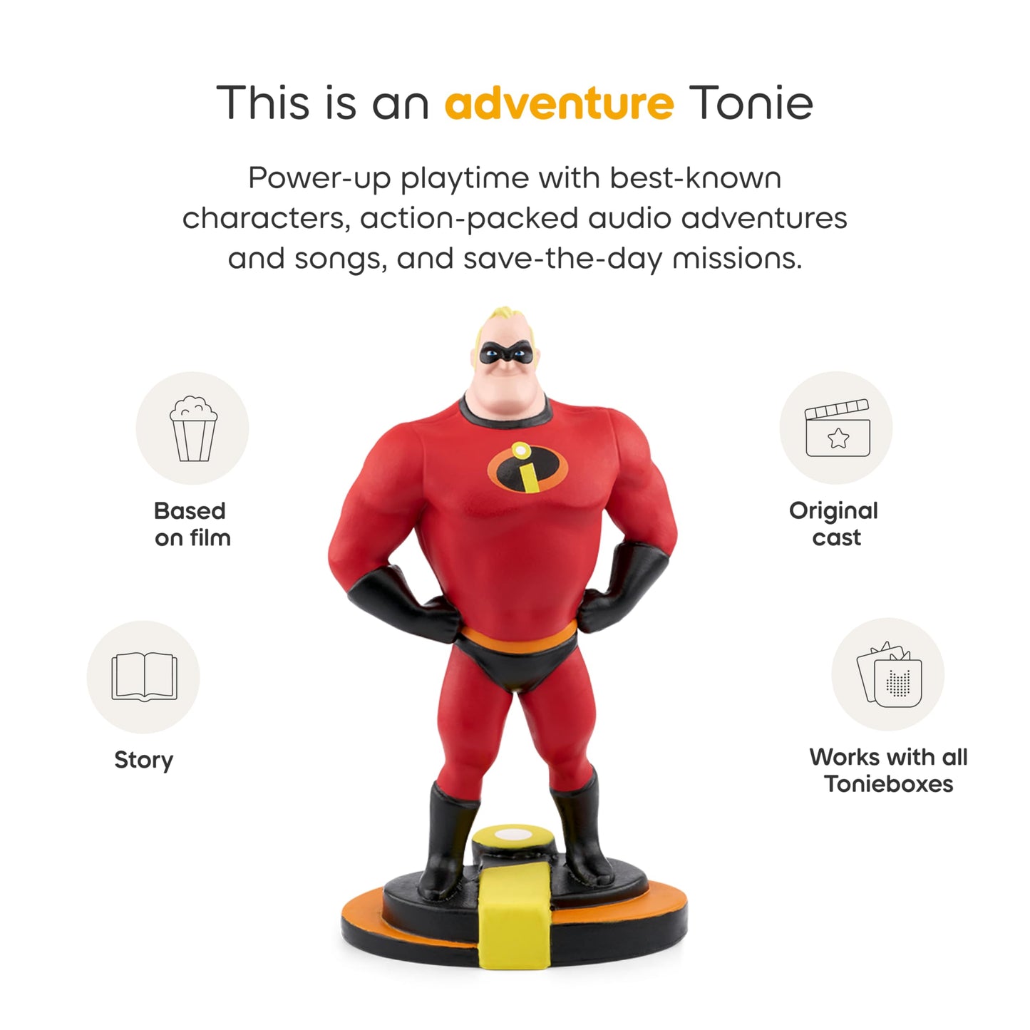 Tonies Mr. Incredible Audio Toy Figurine – The Incredibles | 60-Min Story