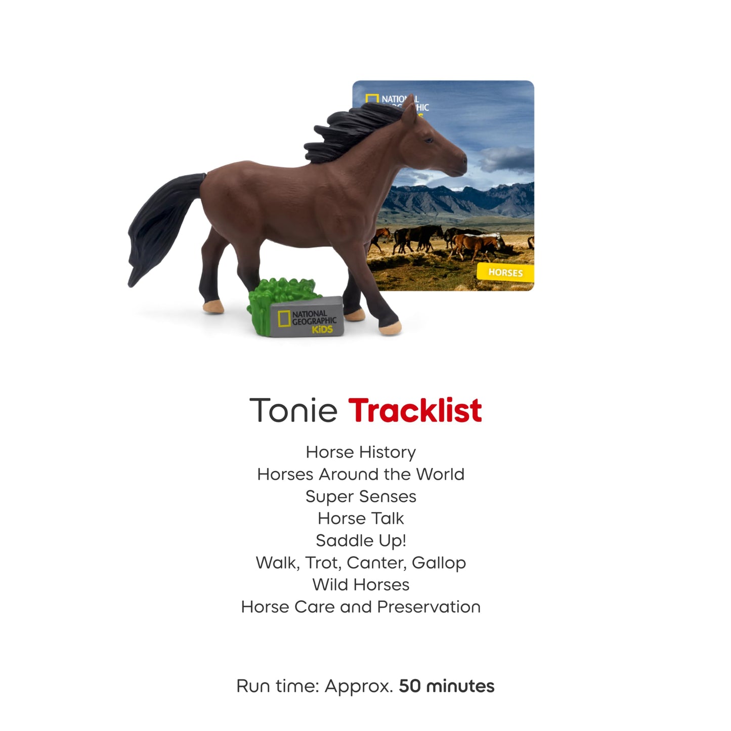 Tonies National Geographic Horse Audio Toy Figurine for Toniebox – Learn About Horses