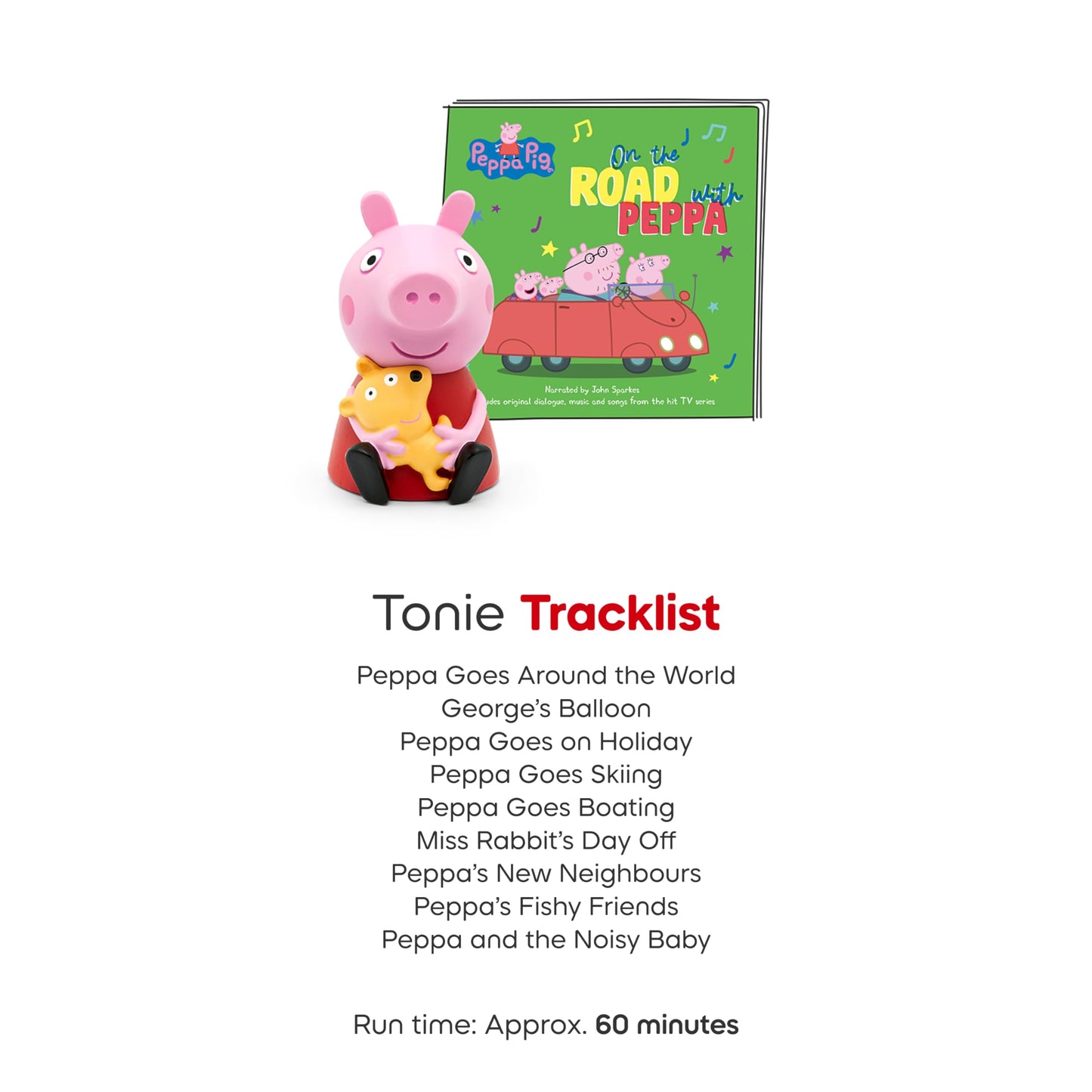 Tonies Peppa Pig Audio Toy Figurine — 9 Stories, 60 Minutes on Toniebox