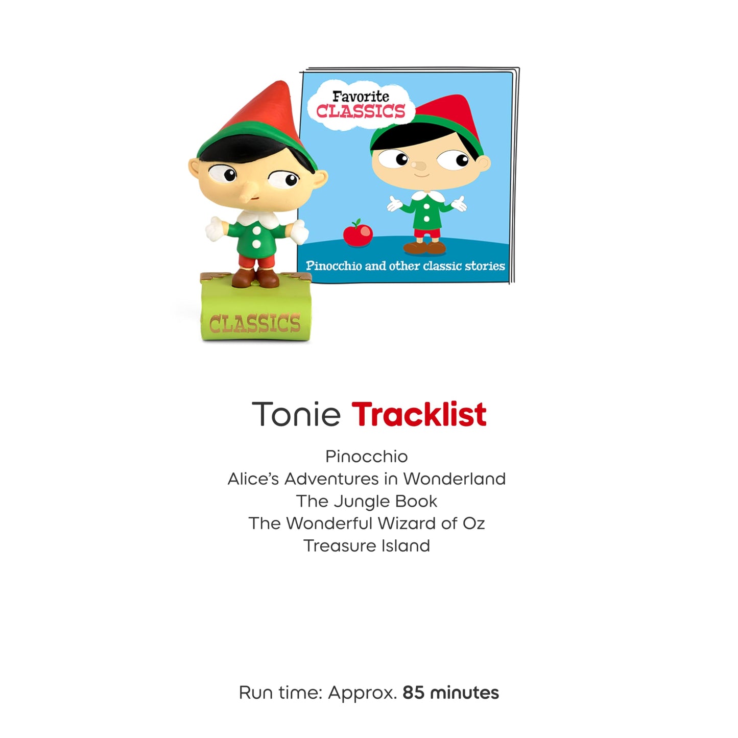 Tonies Favorite Classics: Pinocchio & Other Classic Stories Audio Toy Figurine