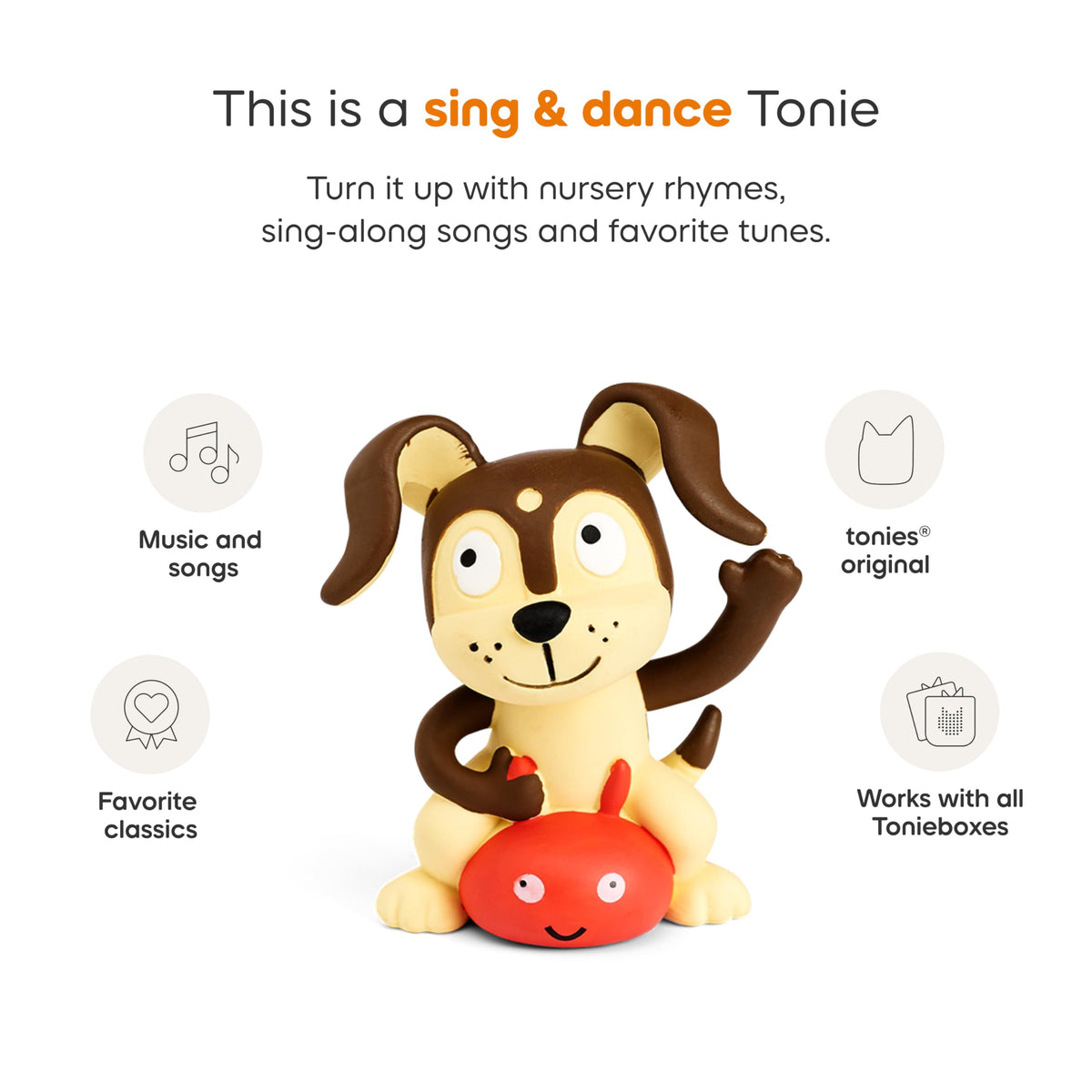 Tonies Playtime Puppy – Favorite Children's Songs Tonie | 34 Songs, 52 Minutes