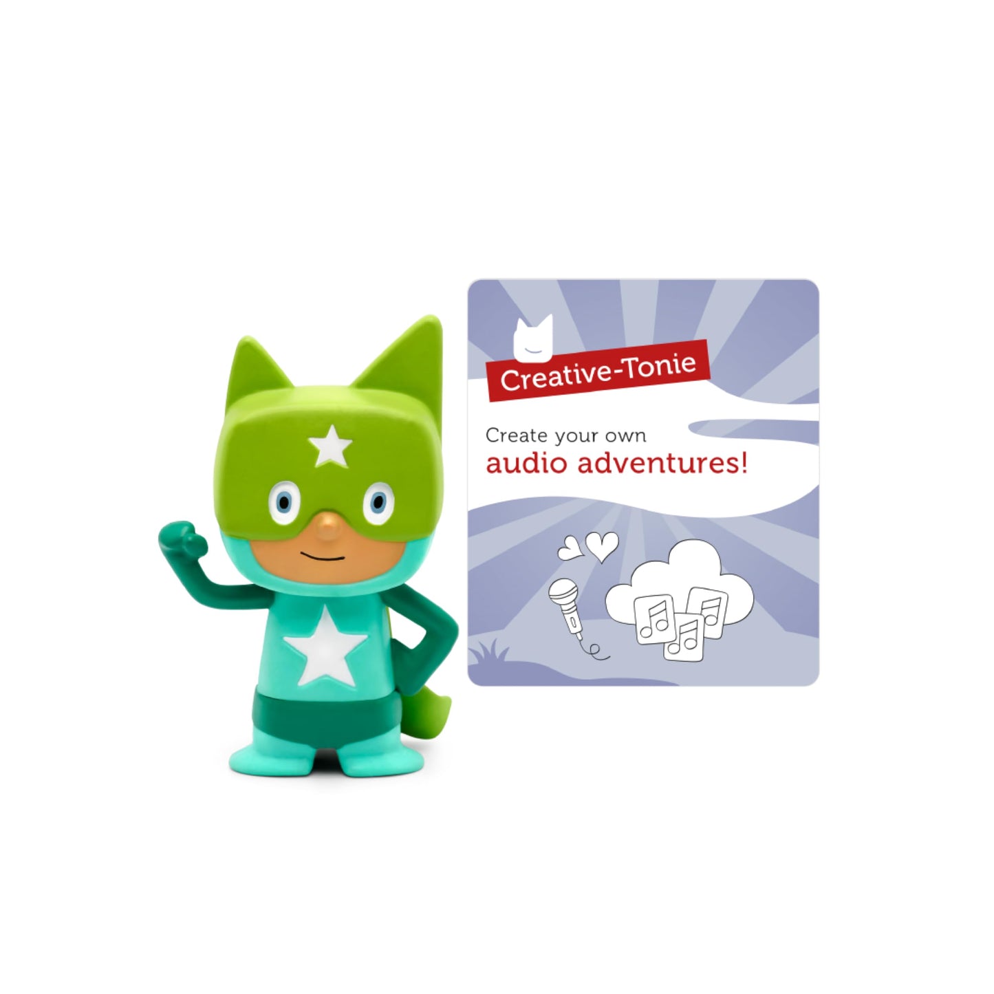 Tonies Superhero Creative Tonie – Record & Upload 90 Minutes of Your Own Stories (Turquoise/Green)