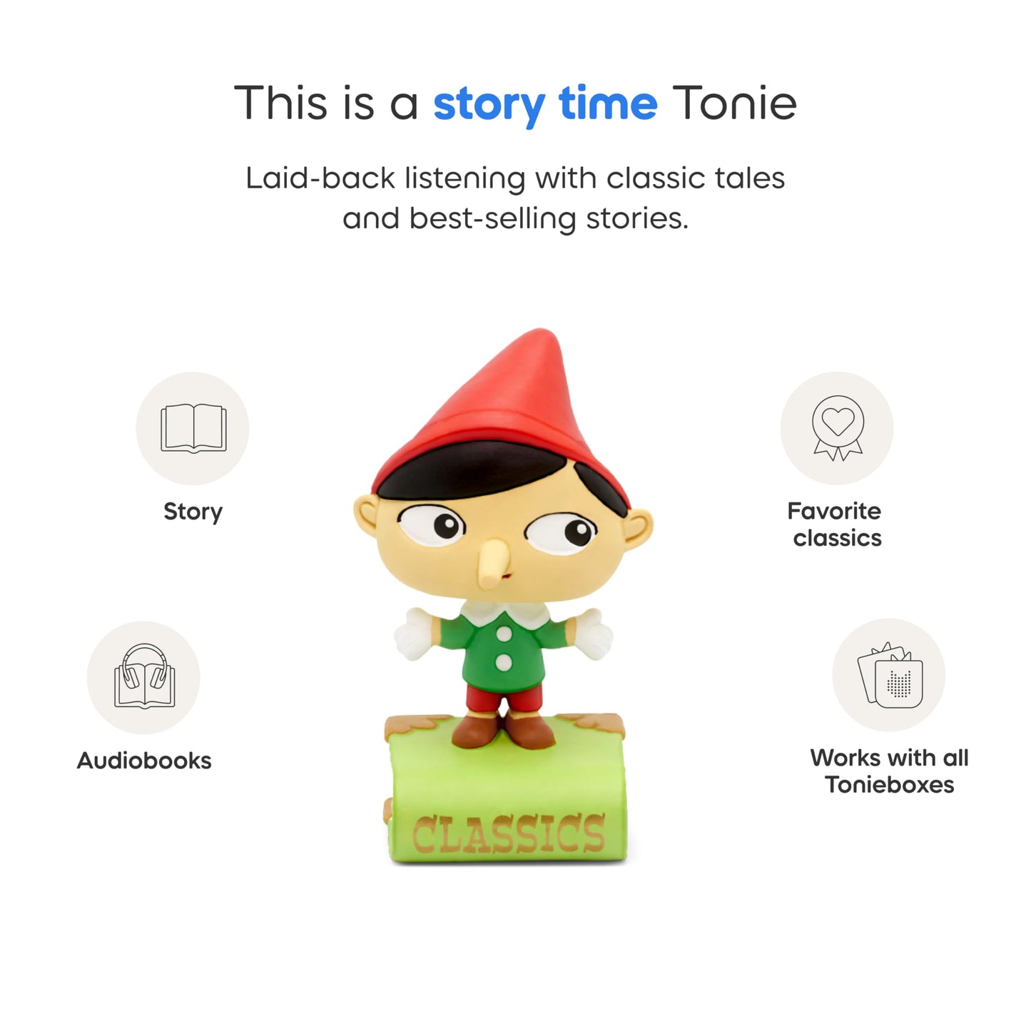 Tonies Favorite Classics: Pinocchio & Other Classic Stories Audio Toy Figurine