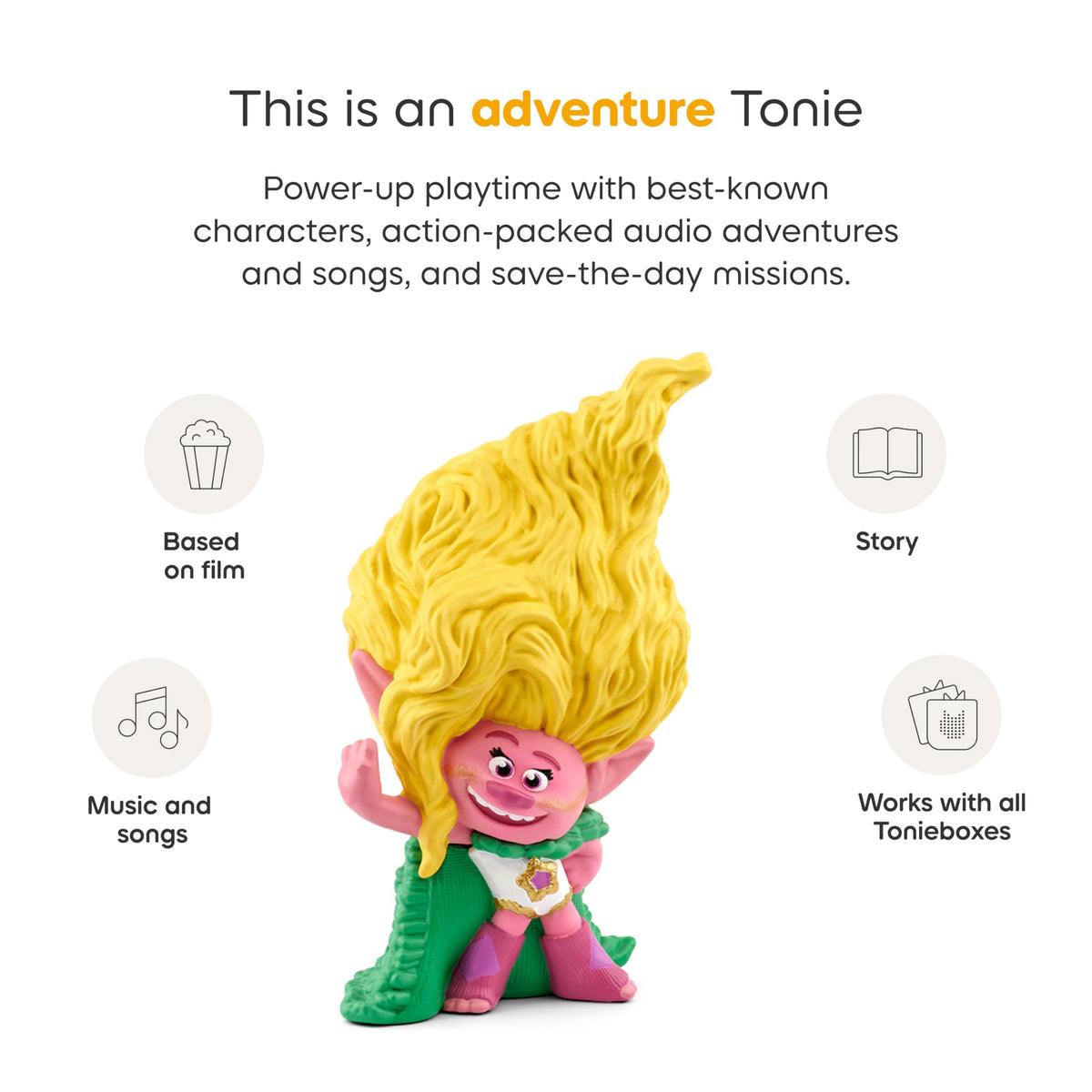 Tonies Viva Audio Toy Figurine – Trolls Band Together (60-Min Listening)