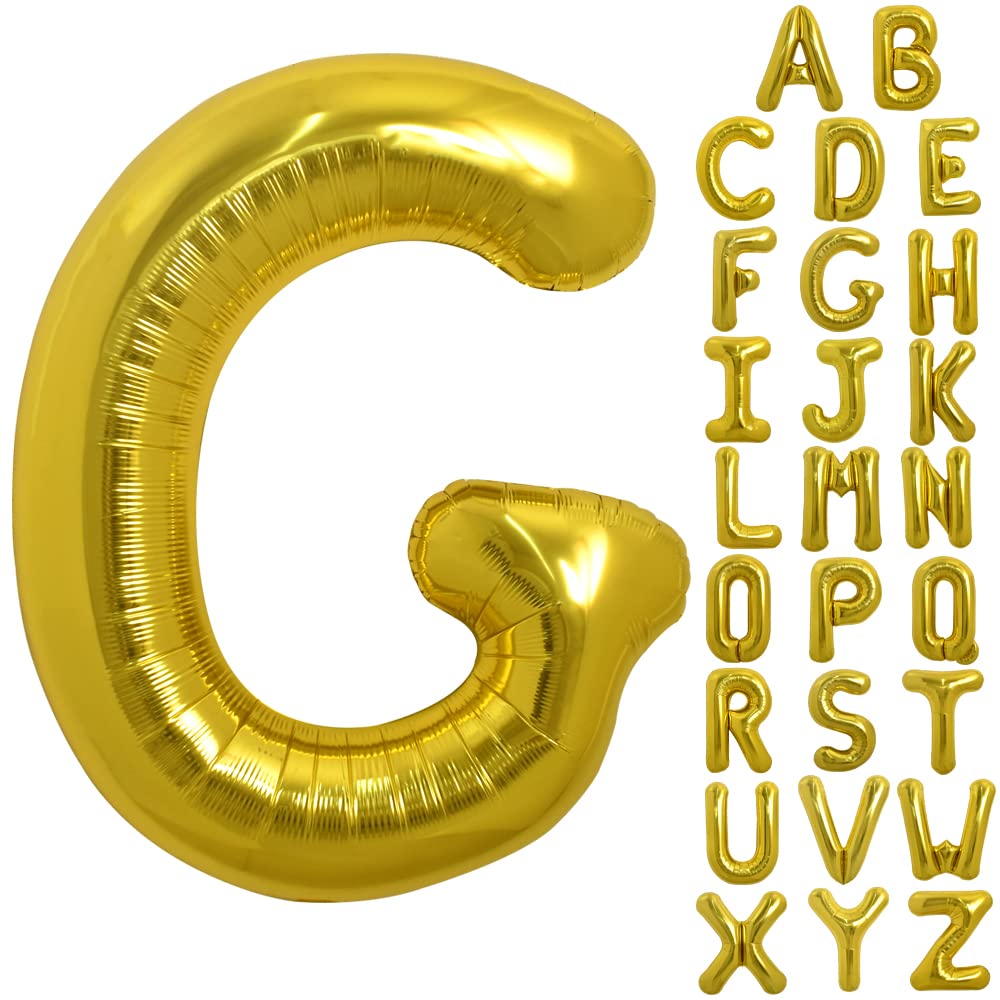 TONIFUL 40-Inch Gold Letter G Balloon – Large Foil Mylar Party Decor
