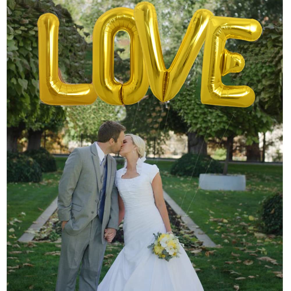 TONIFUL 40-Inch Gold Letter O Balloon – Large Foil Mylar Party Decor for Birthday & Anniversary