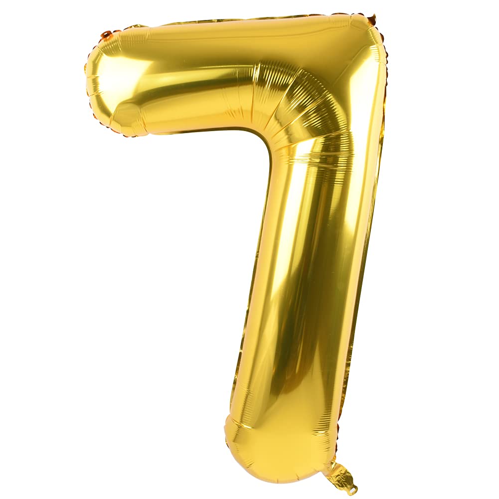 TONIFUL 40-Inch Gold Number Balloon 0-9 | Large Foil Mylar Party Decor