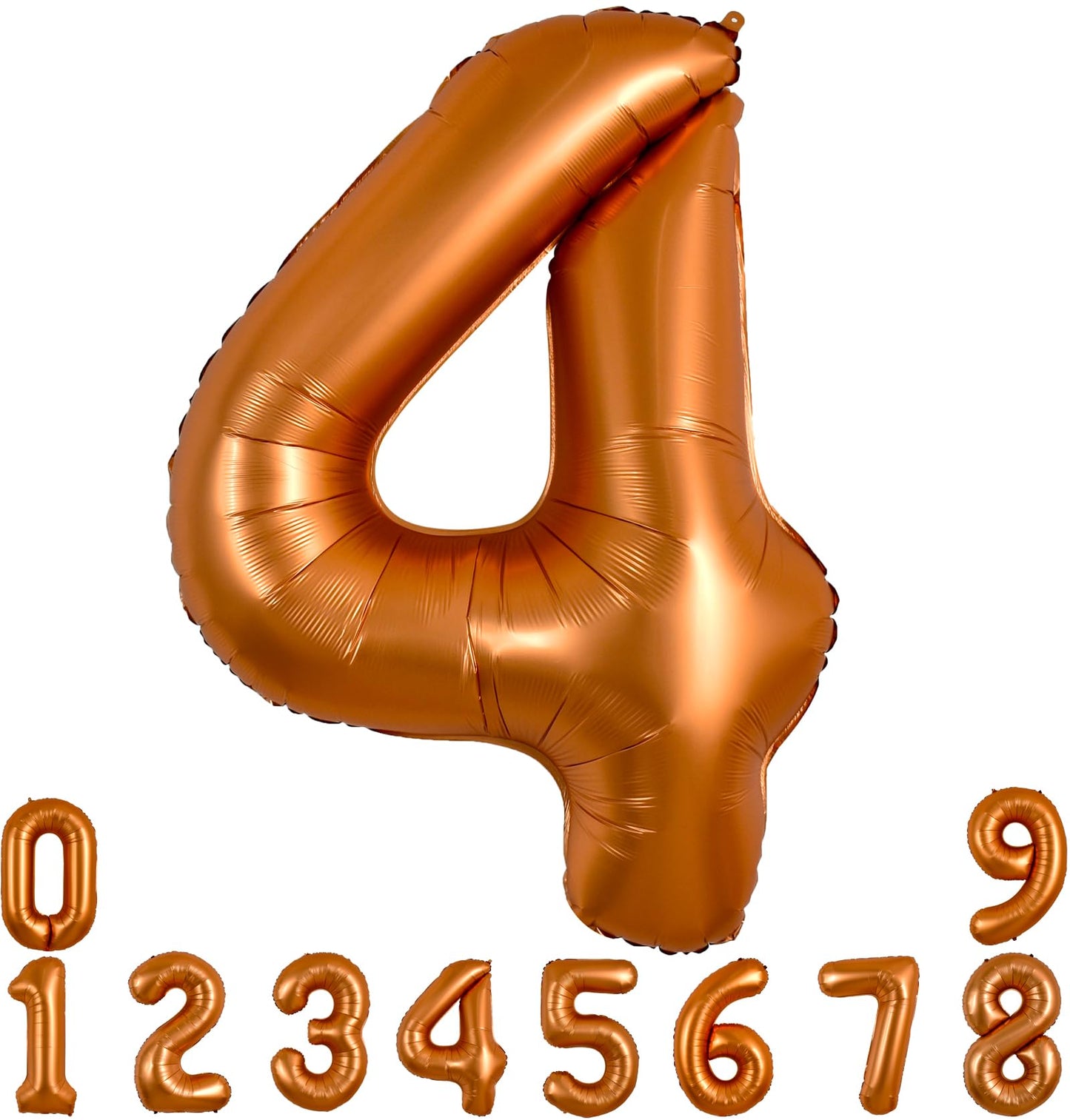TONIFUL 40-Inch Orange Number Balloon 0-9 | Large Foil Birthday Party Decor