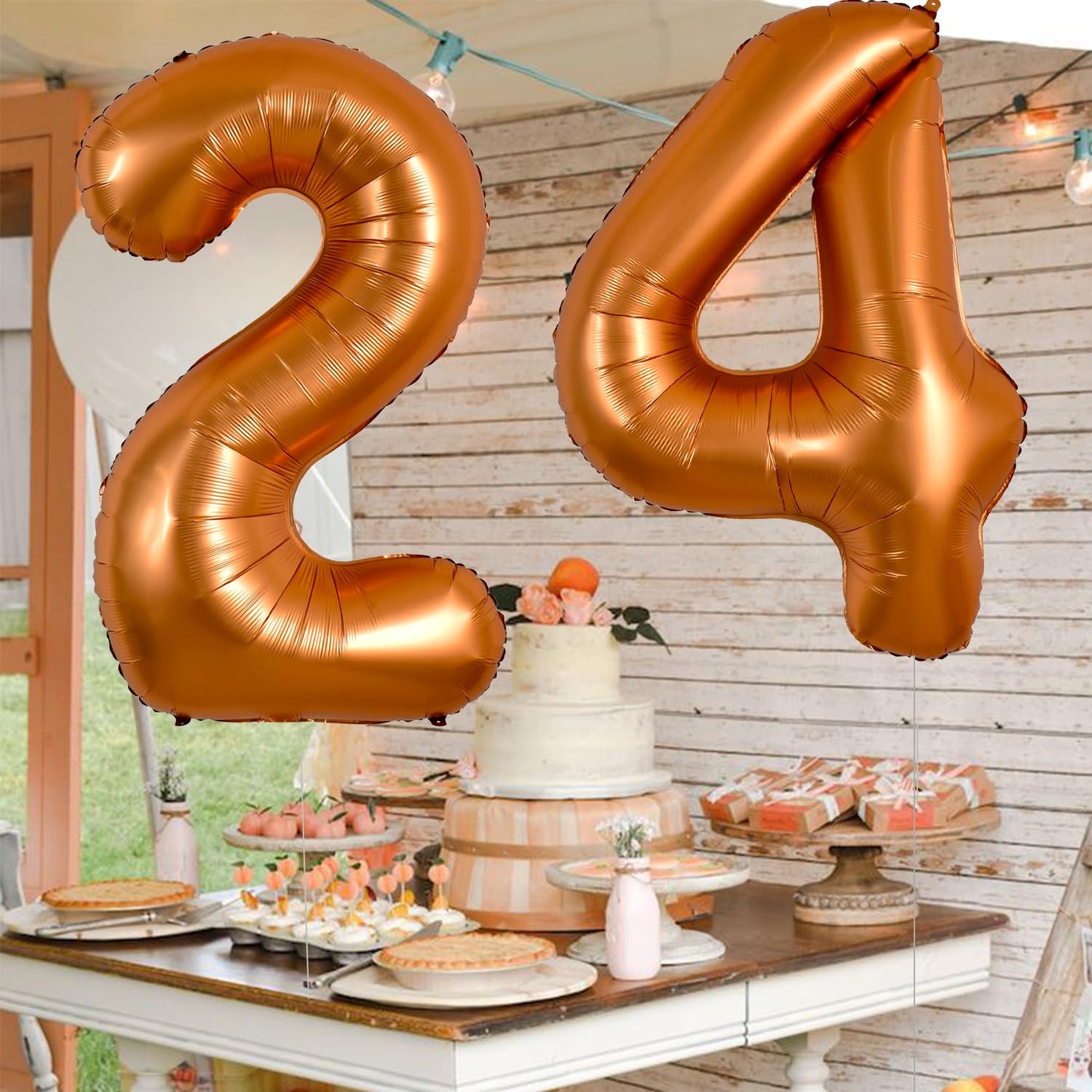 TONIFUL 40-Inch Orange Number Balloon 0-9 | Large Foil Birthday Party Decor