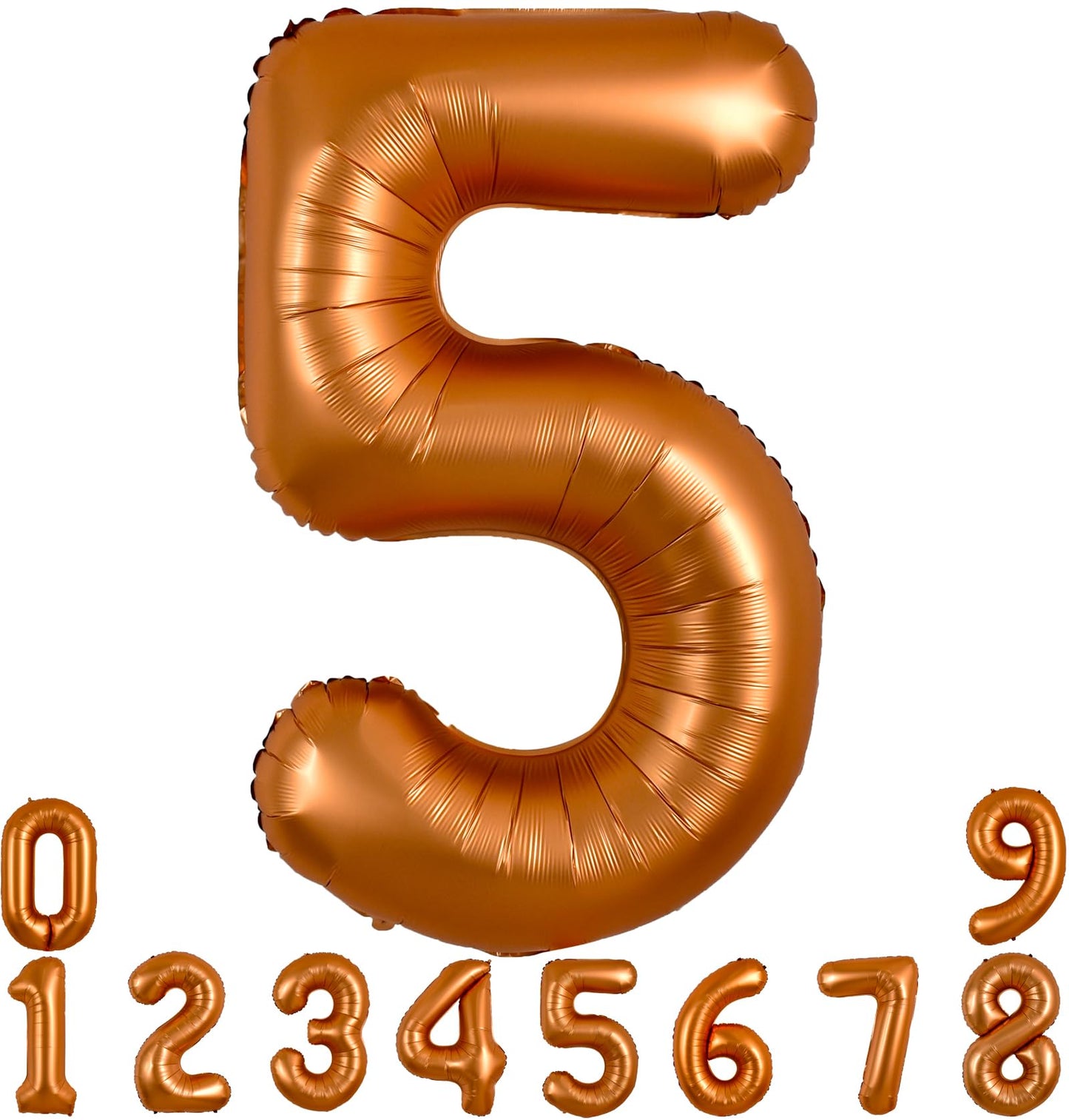 TONIFUL 40 Inch Orange Number Balloon 0-9 – Large Foil Party Decor