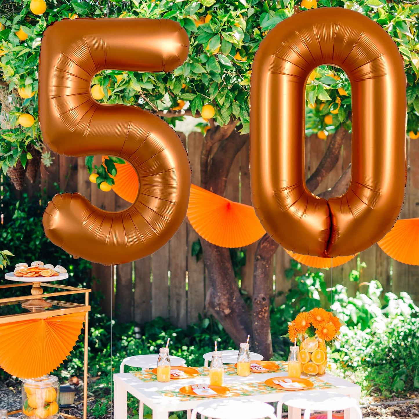 TONIFUL 40 Inch Orange Number Balloon 0-9 – Large Foil Party Decor