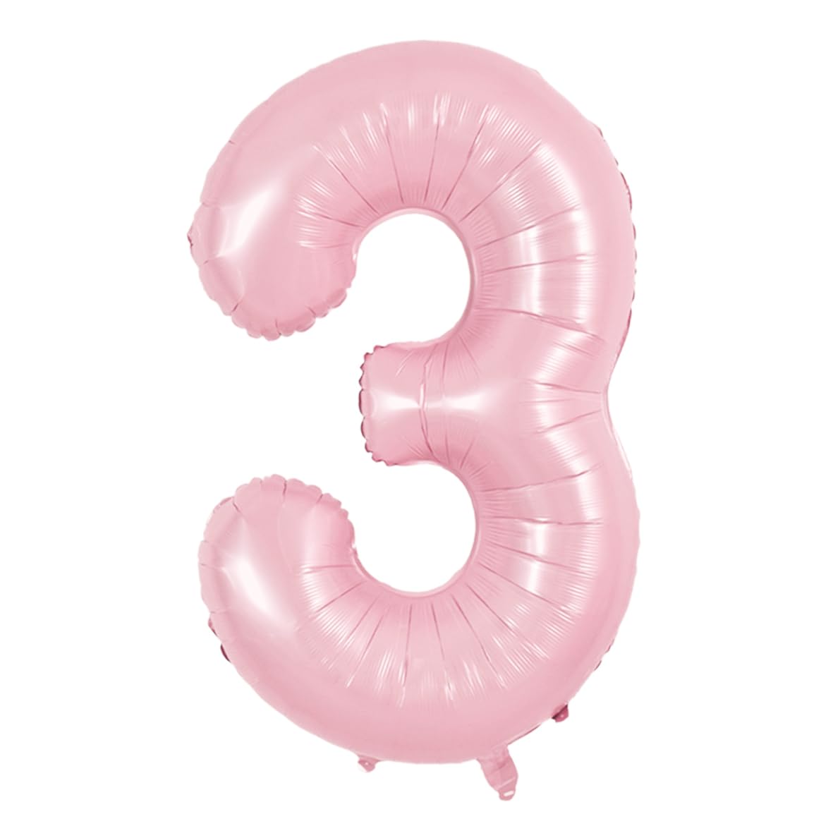 TONIFUL 40-Inch Pastel Pink Number 3 Balloon – Large Foil Party Balloon