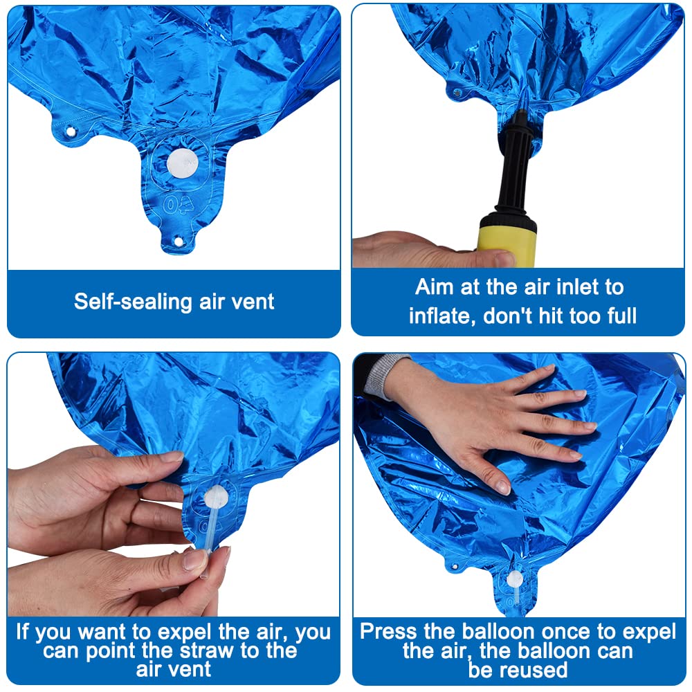 TONIFUL 40-Inch Blue Letter Balloon | Giant Alphabet Foil Mylar for Parties