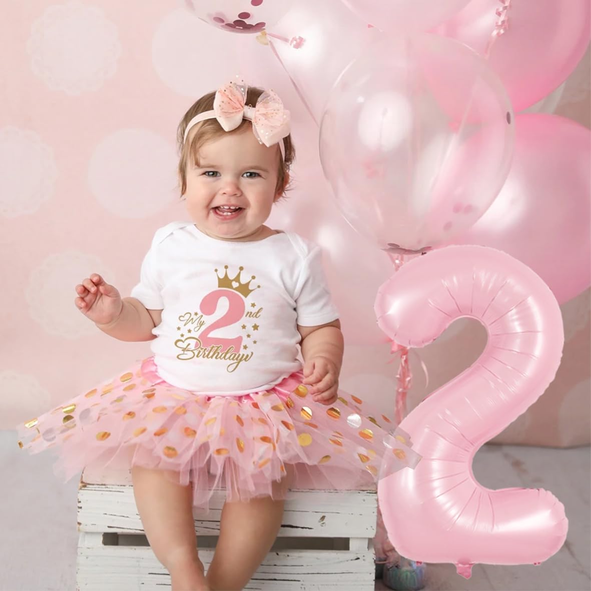 TONIFUL 40-Inch Pastel Pink Number 2 Balloon – Big Pink Digit for Parties