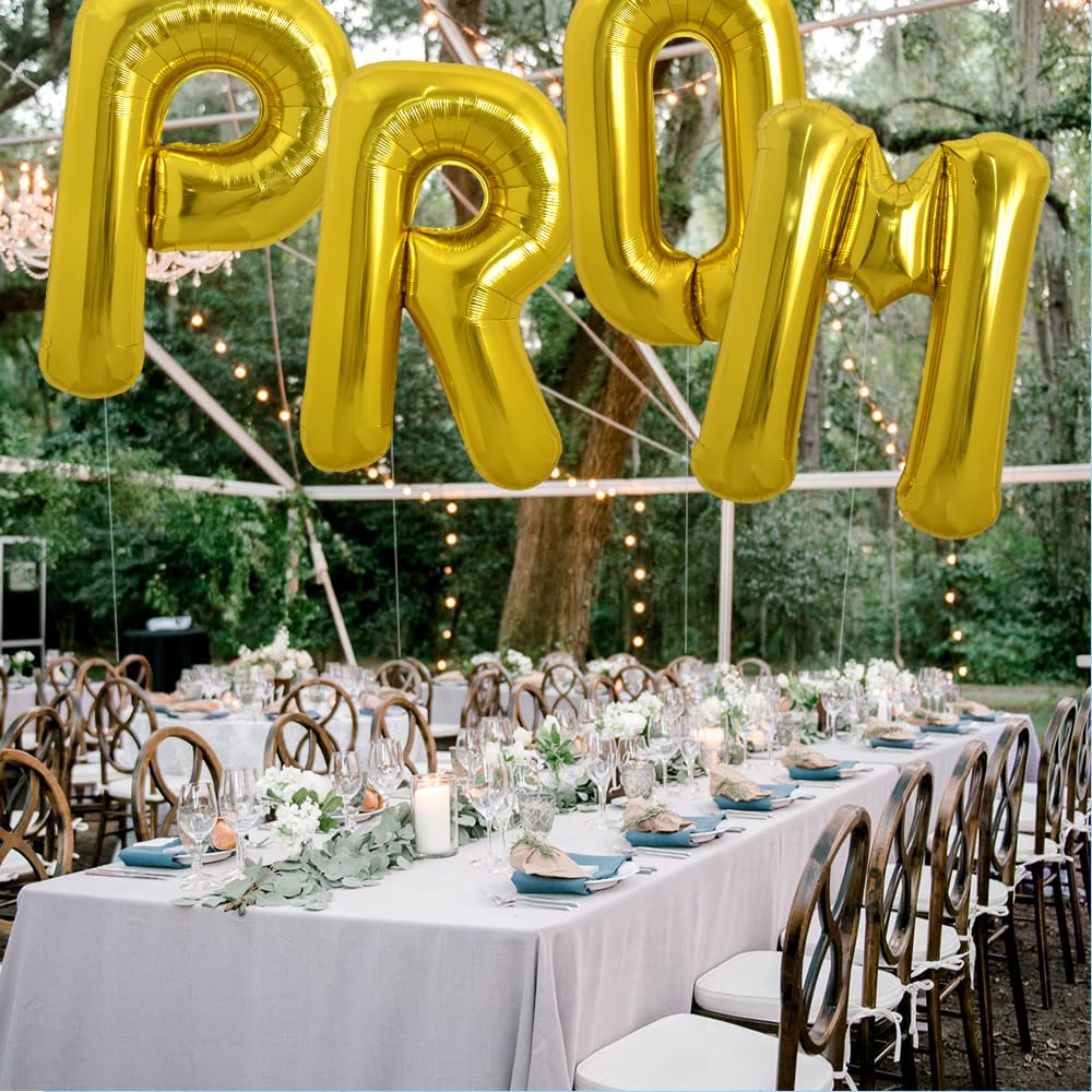 TONIFUL 40 Inch Gold Letter M Balloon - Foil Mylar Party Decor