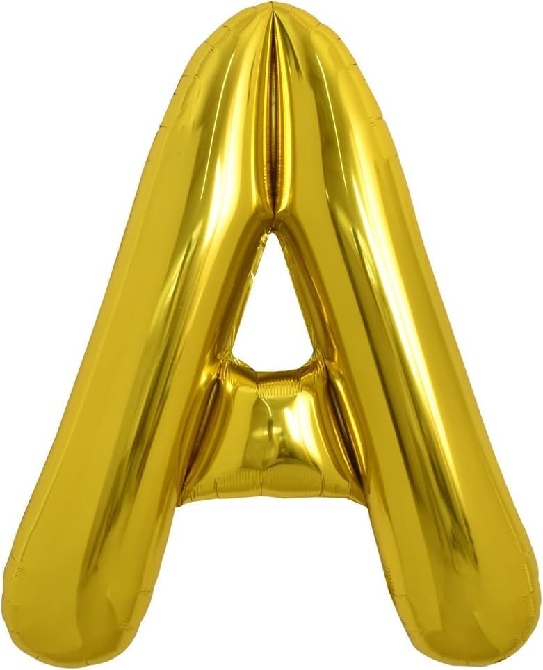 TONIFUL 40 Inch Gold Letter A Balloon | Large Foil Mylar Party Balloon