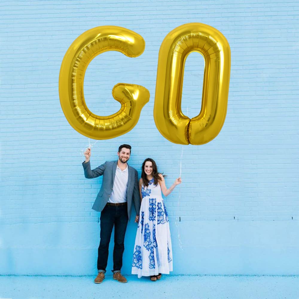 TONIFUL 40-Inch Gold Letter G Balloon – Large Foil Mylar Party Decor