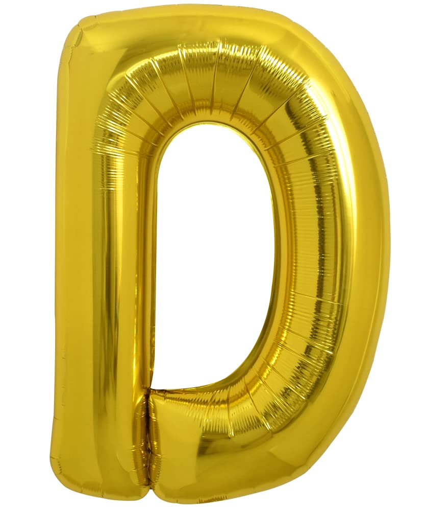TONIFUL 40 Inch Gold Letter D Foil Balloon – Large Party Decor