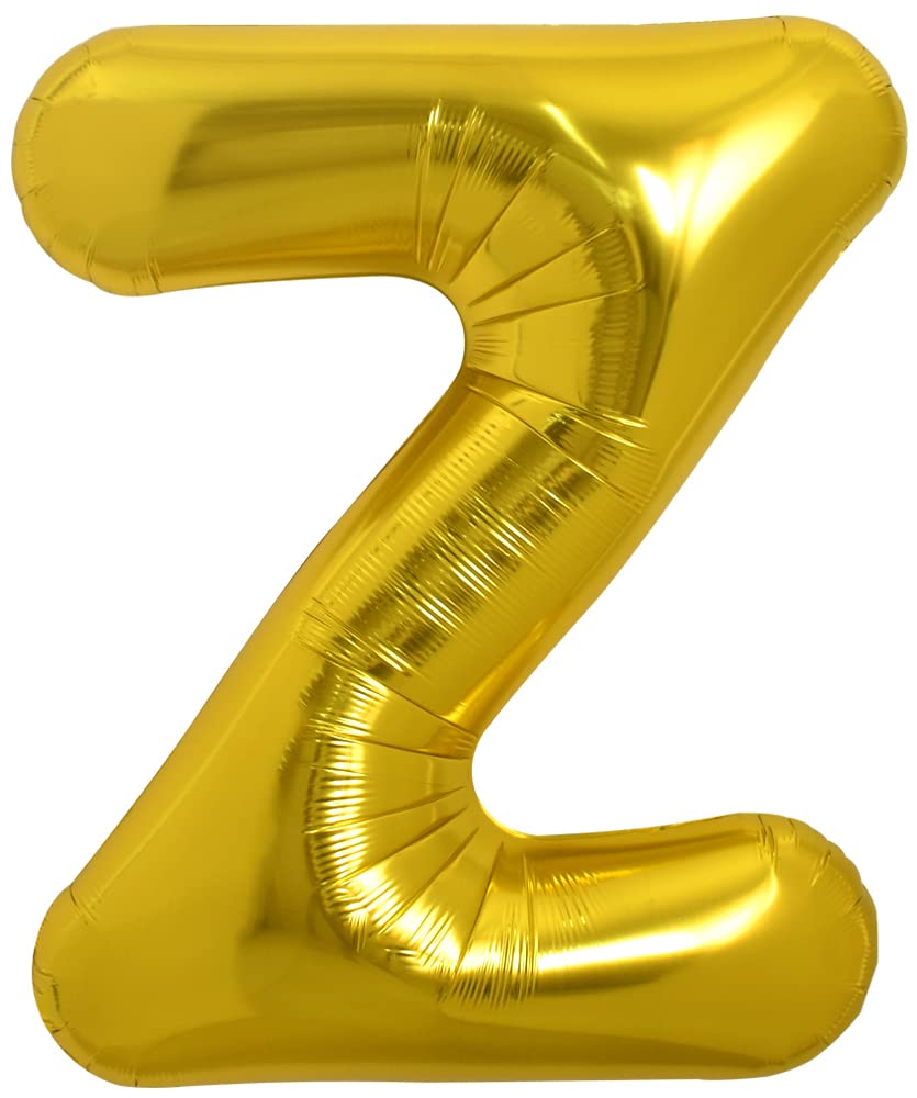 TONIFUL 40-Inch Gold Letter Z Balloon – Helium or Air Fill Foil Birthday Party Decor