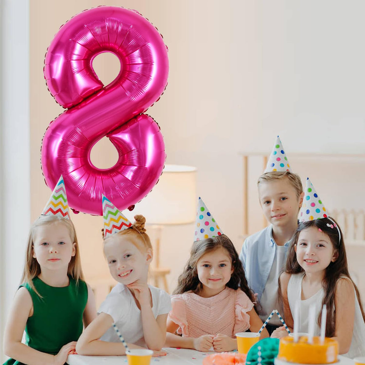 TONIFUL 40 Inch Hot Pink Large Number Balloon 0-9 – Foil Mylar Big Digit Balloon for Birthday Parties, Weddings, and Celebrations