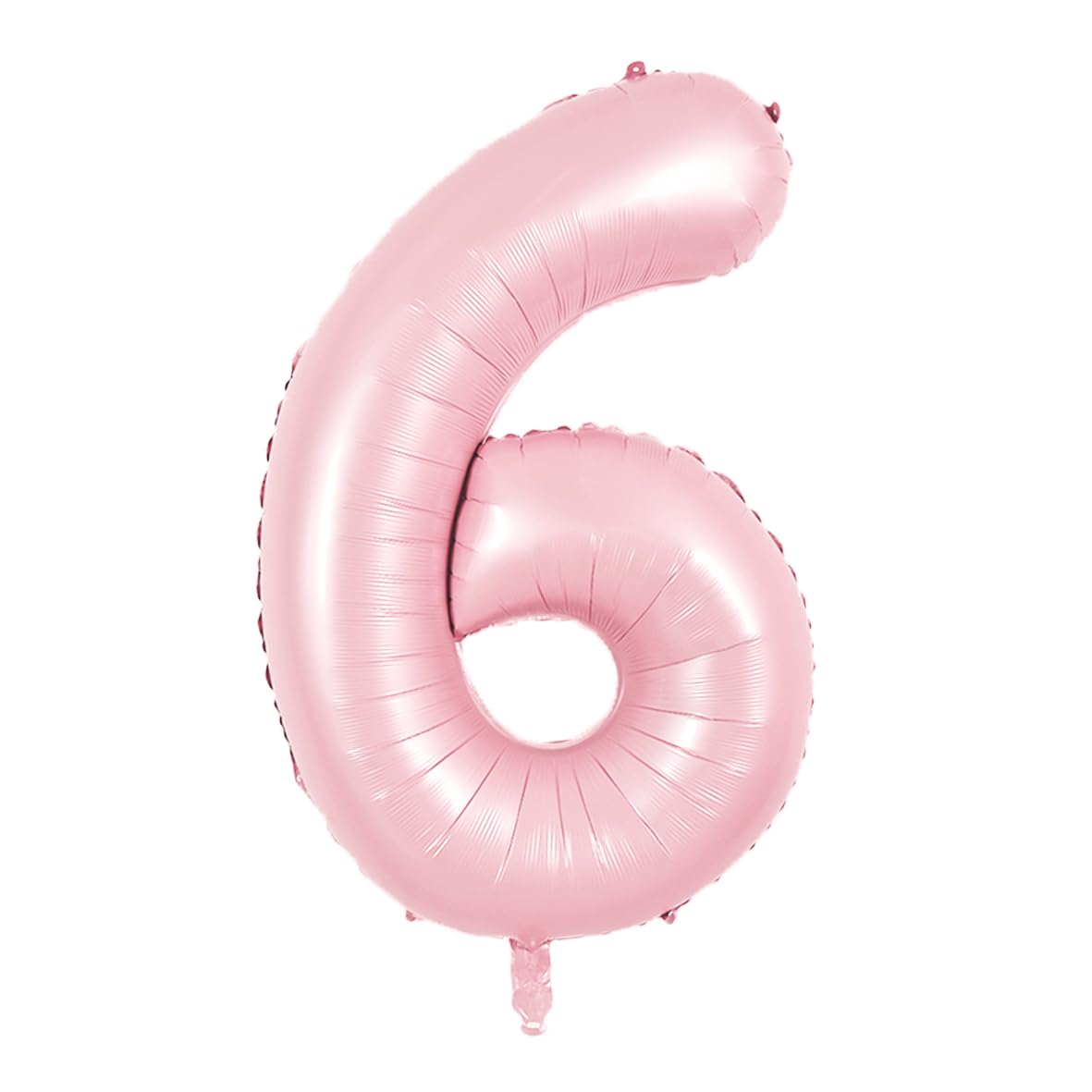 TONIFUL 40 Inch Pastel Pink Number 6 Balloon – Large Foil Digit Balloon for Birthdays and Weddings