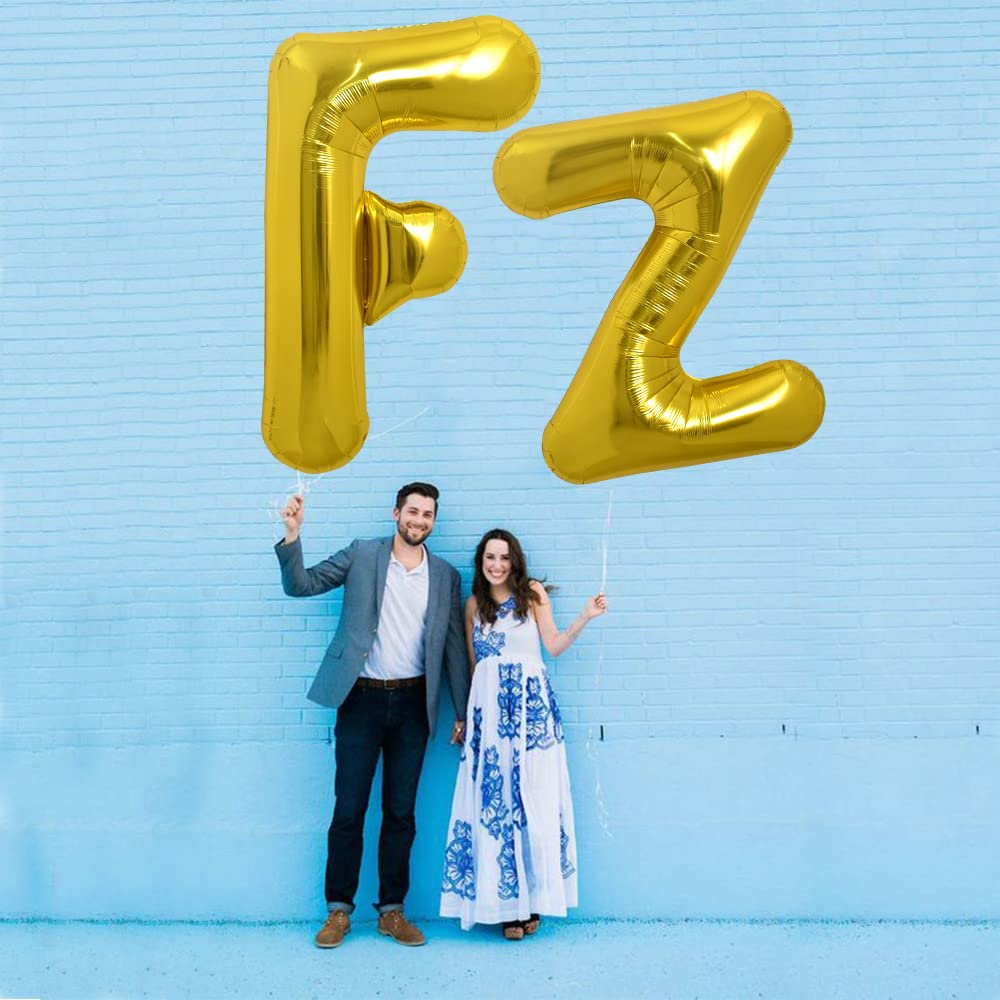 TONIFUL 40-Inch Gold Letter Z Balloon – Helium or Air Fill Foil Birthday Party Decor