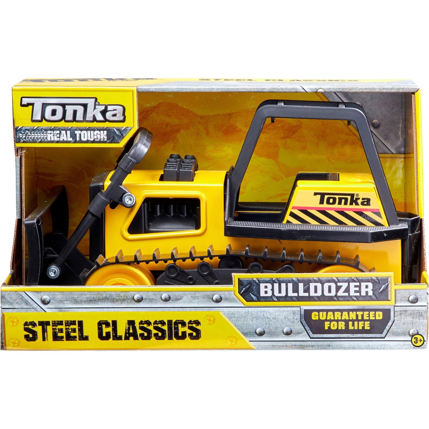 Tonka Steel Bulldozer Vehicle, Yellow - Moveable Blade & Lifetime Guarantee