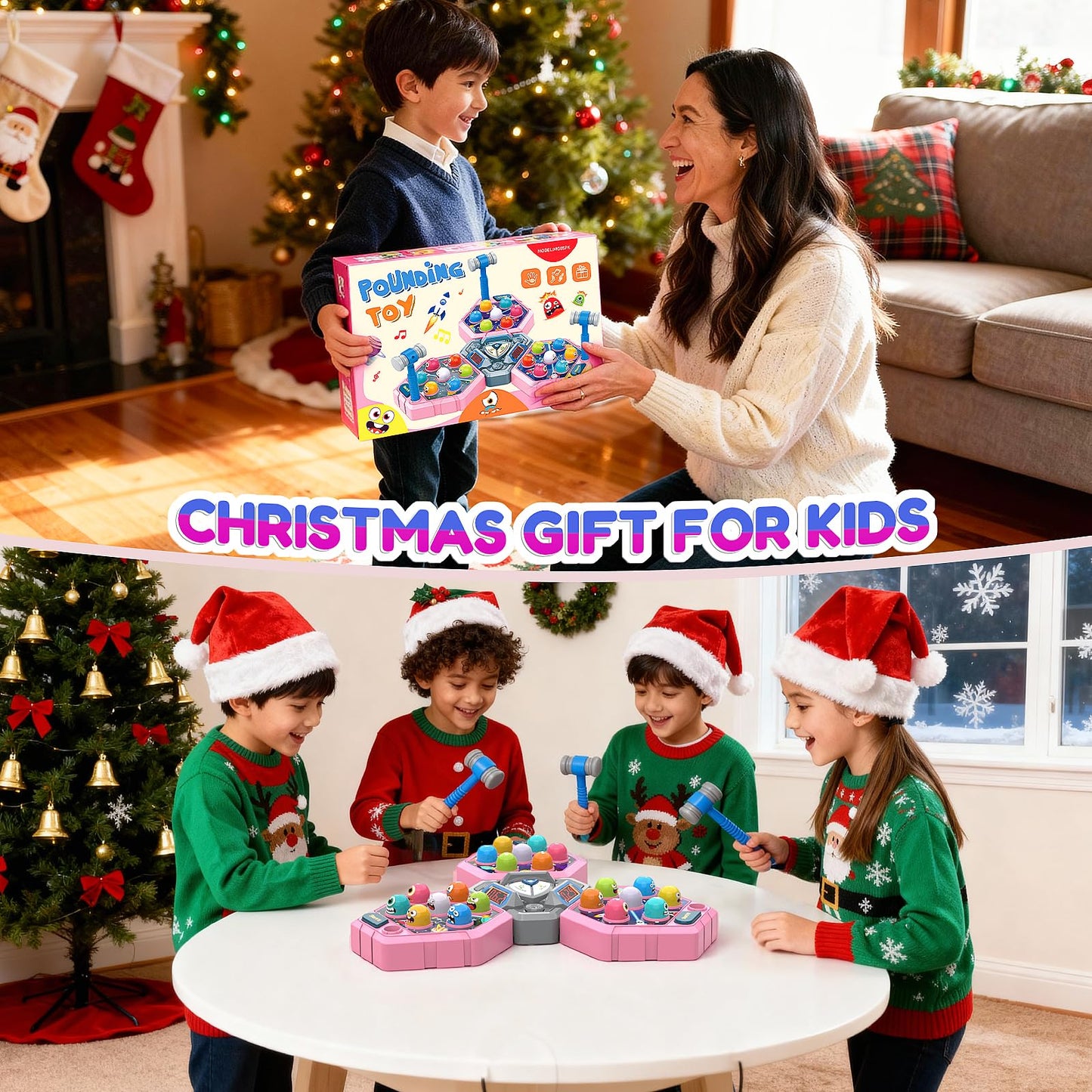 TooLion 3-Player Whack Game Mole – Safe, Engaging Toy for 3–12 kids