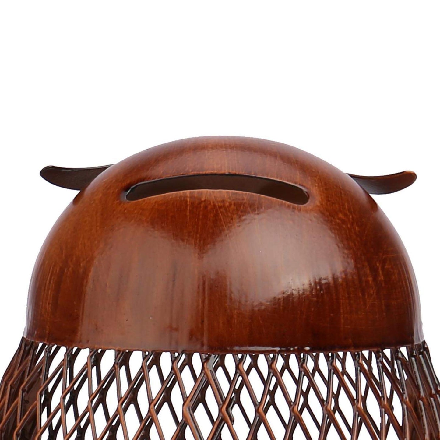 Tooarts Owl Shaped Metal Coin Bank Box – Handwork Crafting Art