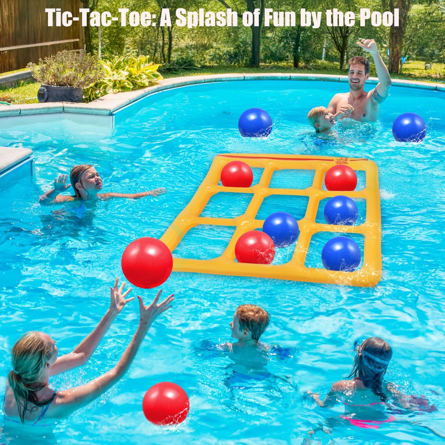 Toobimen Giant Tic Tac Toe – Outdoor Yard Game for 2-10 Players