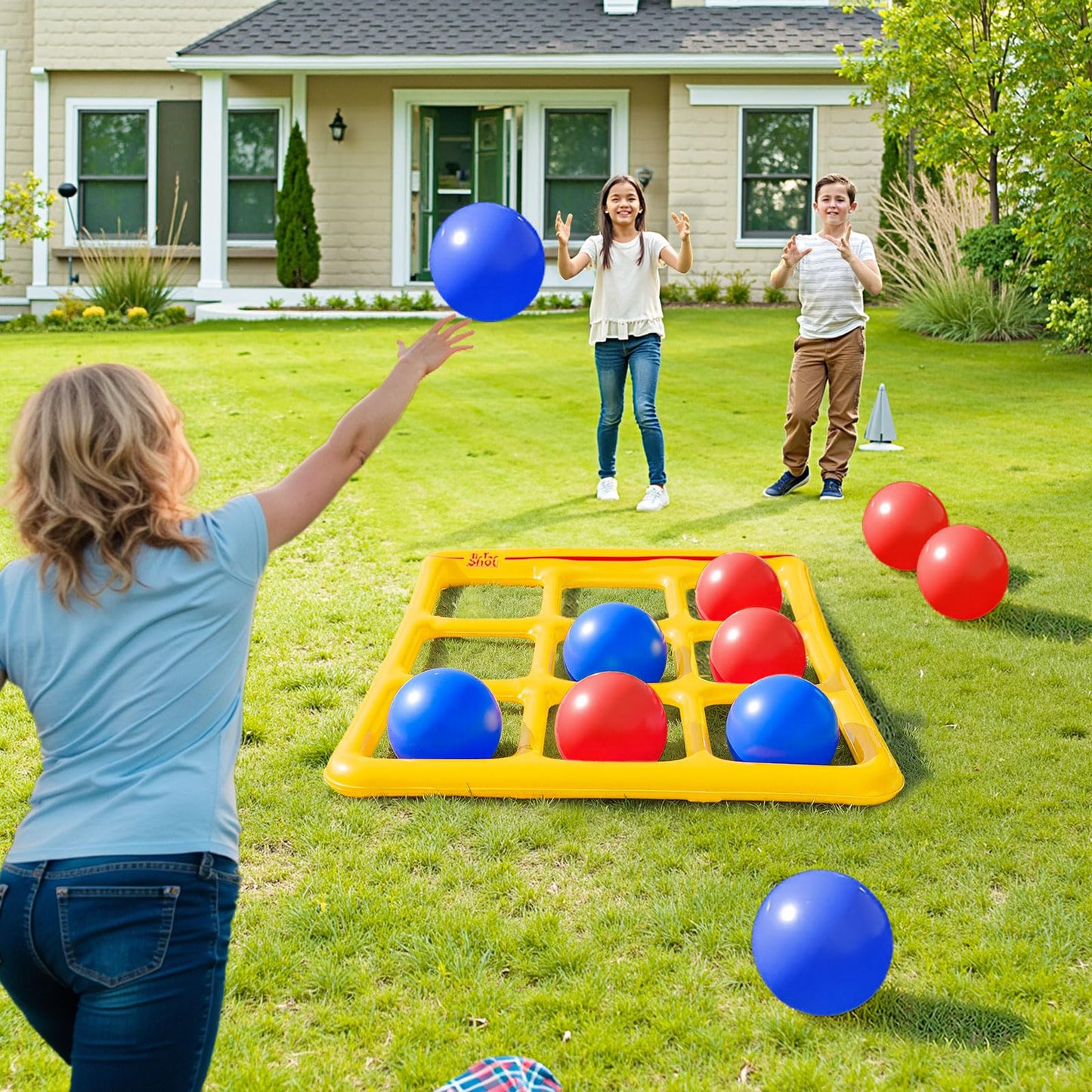 Toobimen Giant Tic Tac Toe – Outdoor Yard Game for 2-10 Players