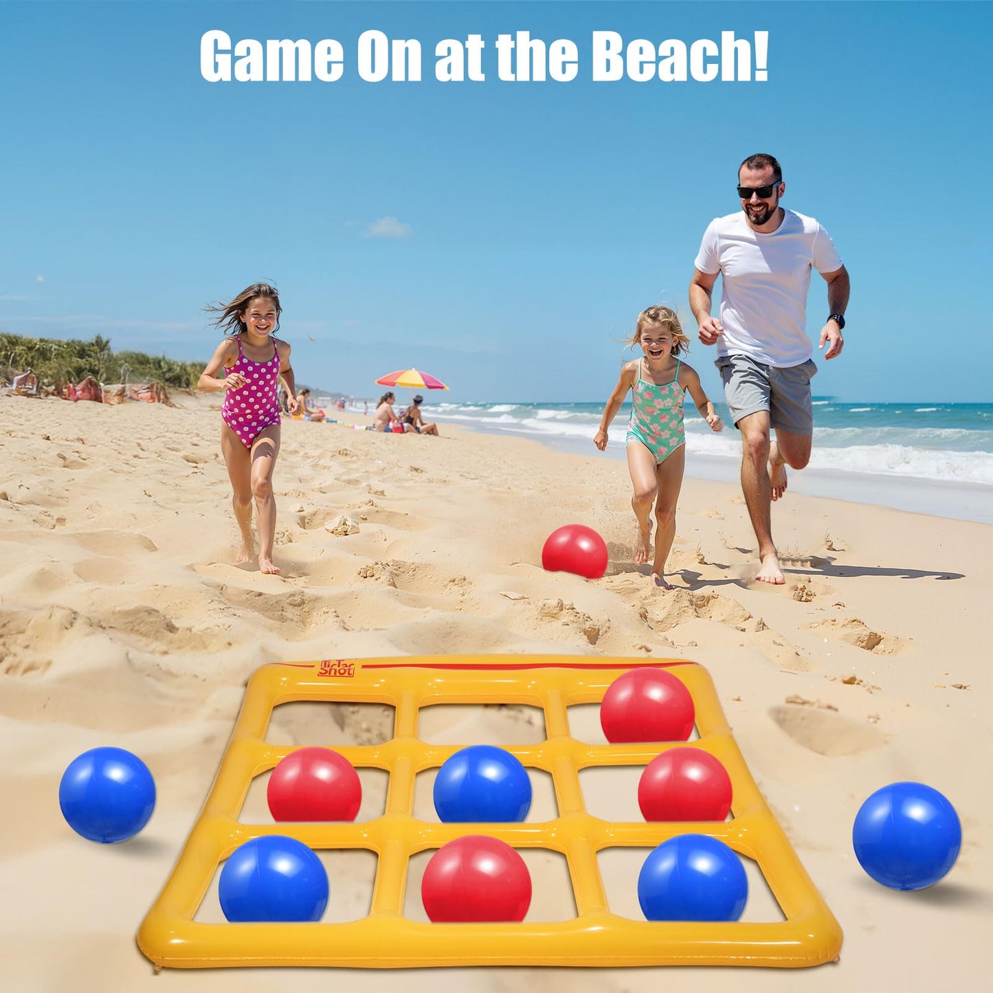 Toobimen Giant Tic Tac Toe – Outdoor Yard Game for 2-10 Players