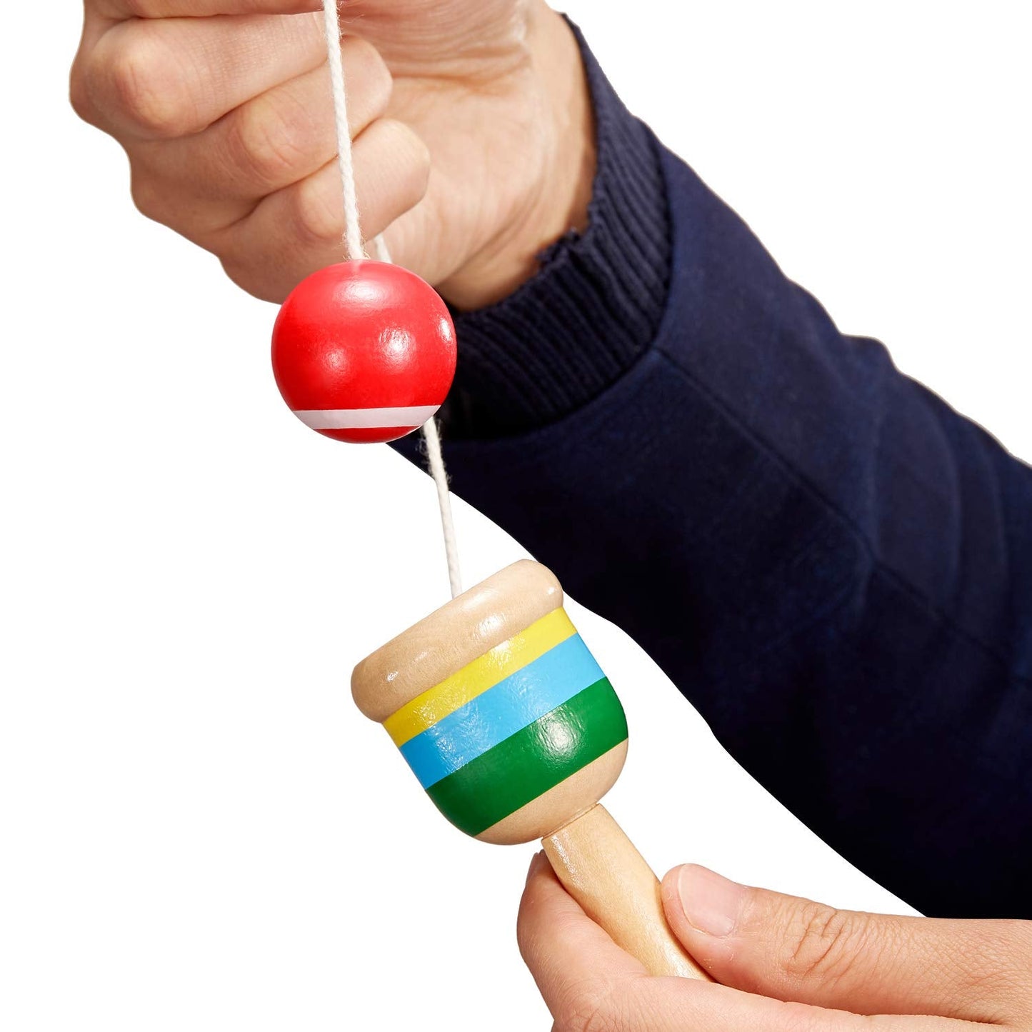 TOODOO 2-Piece Jacks Game — Wooden Cup & Ball for Hand-Eye Coordination