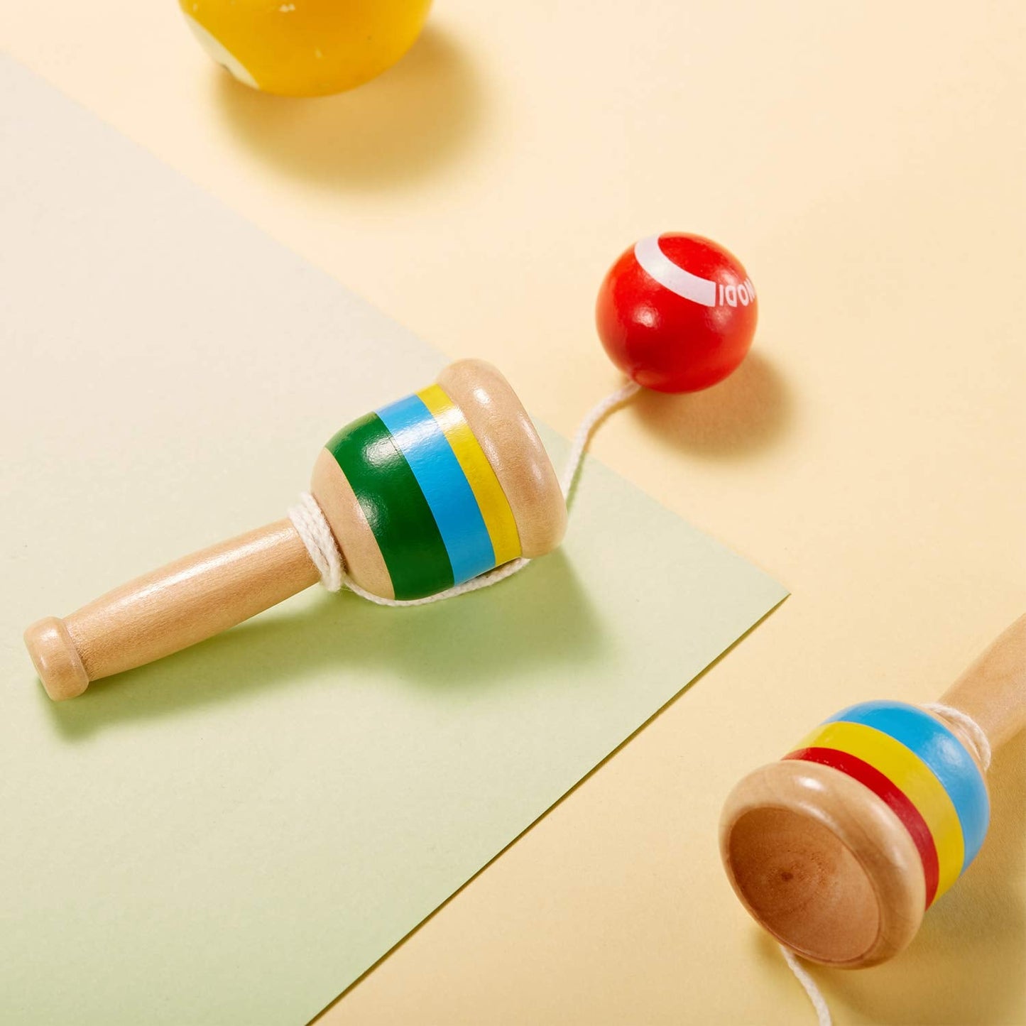 TOODOO 2-Piece Jacks Game — Wooden Cup & Ball for Hand-Eye Coordination
