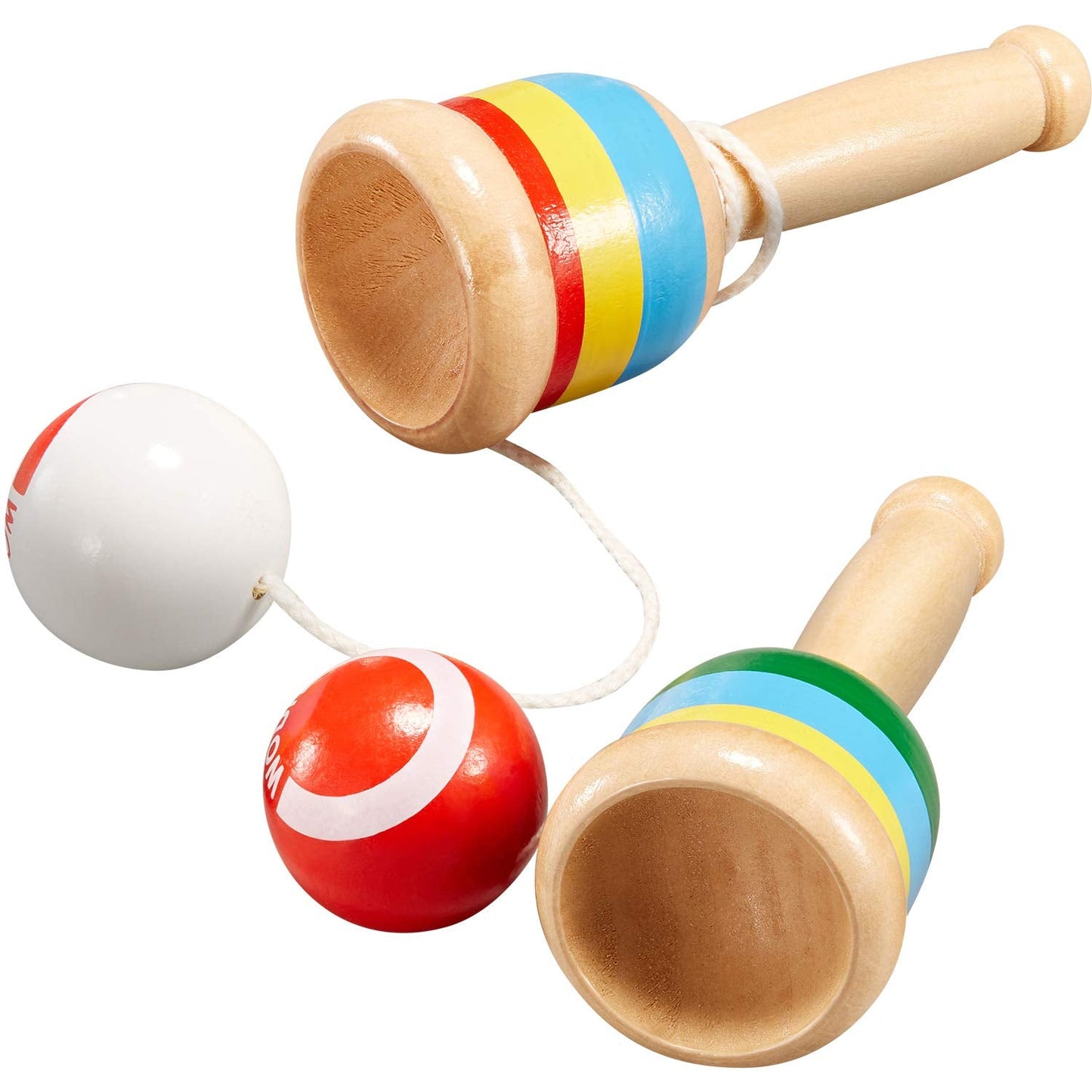 TOODOO 2-Piece Jacks Game — Wooden Cup & Ball for Hand-Eye Coordination