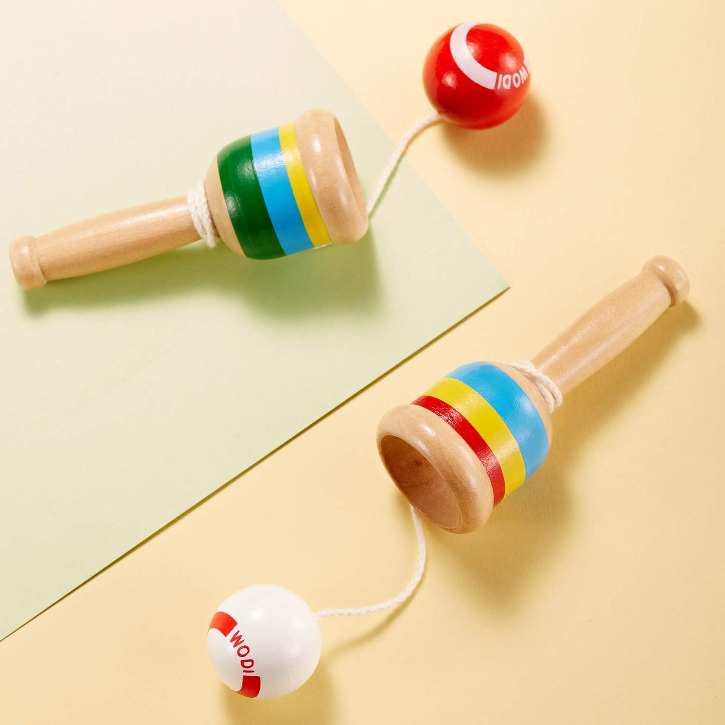 TOODOO 2-Piece Jacks Game — Wooden Cup & Ball for Hand-Eye Coordination