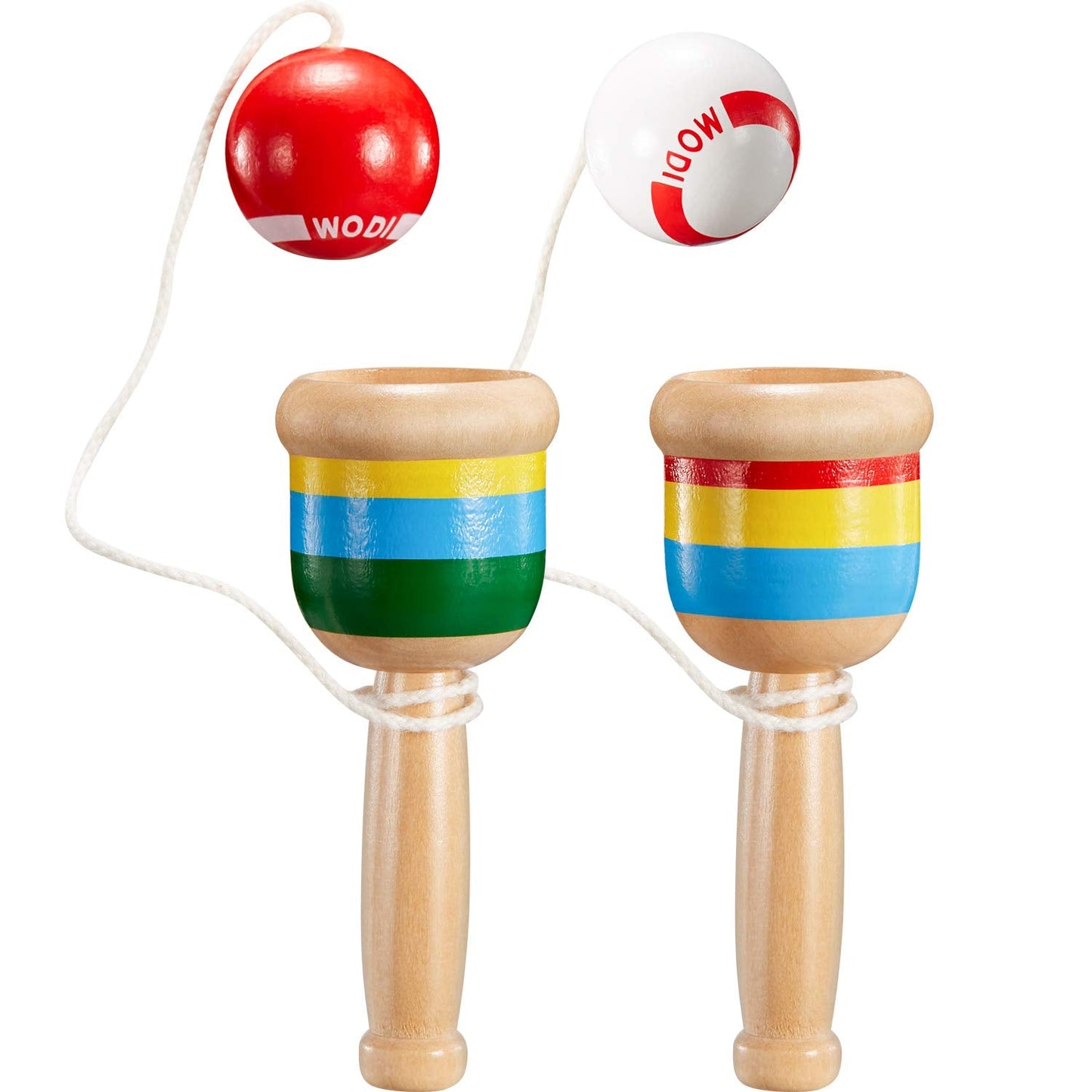 TOODOO 2-Piece Jacks Game — Wooden Cup & Ball for Hand-Eye Coordination
