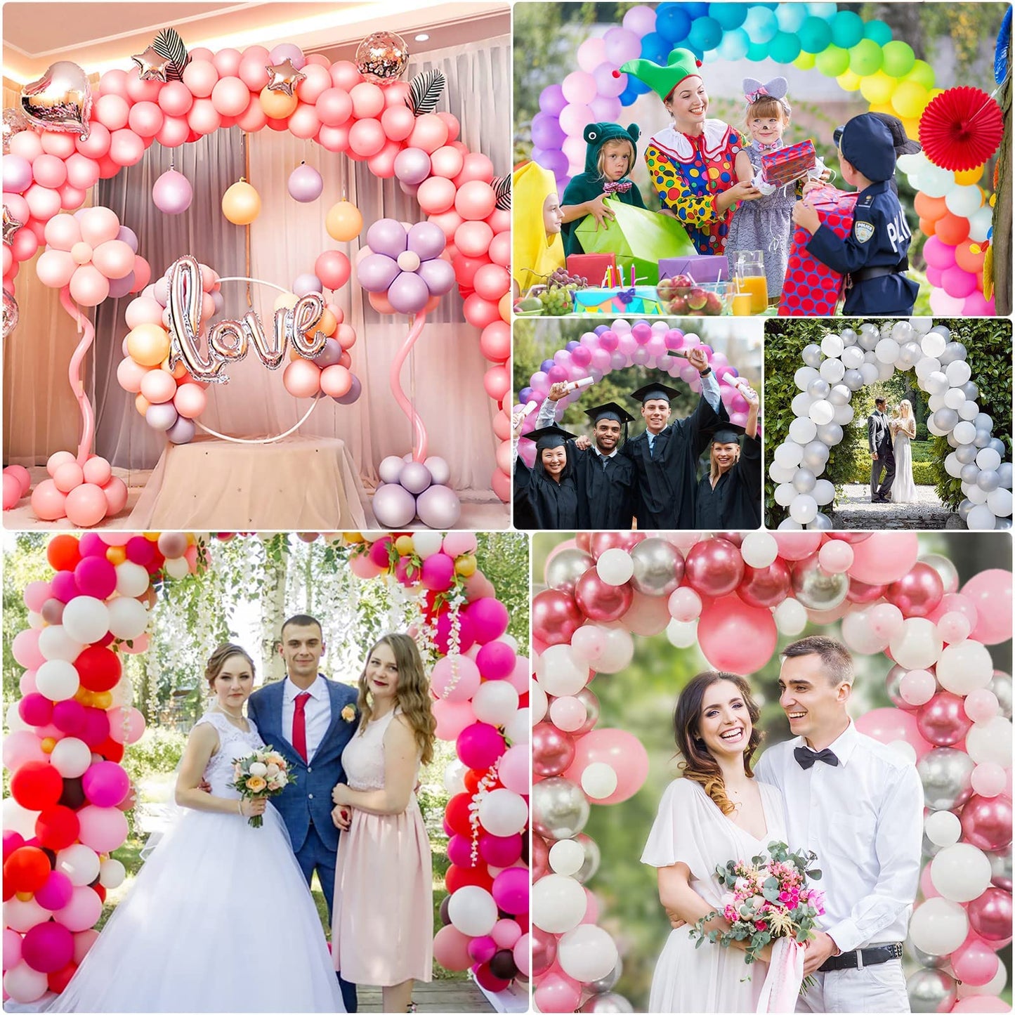 Toosci Balloon Arch Kit & Pump — Adjustable 9ft Tall x 10ft Wide Stand