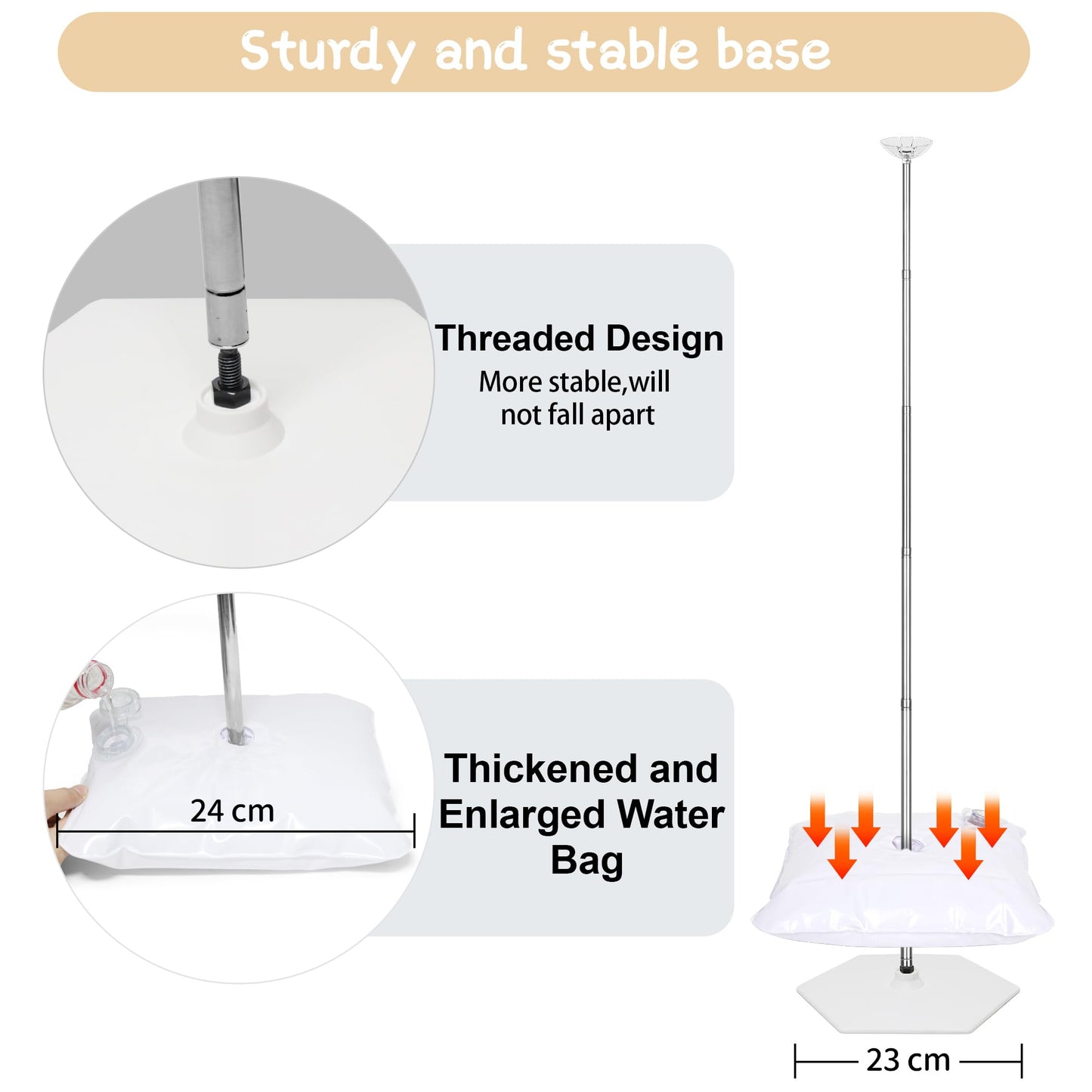 Toosci 4 Sets Balloon Column Stand Kit — 7 ft Adjustable Stainless Steel Balloon Tower for Parties