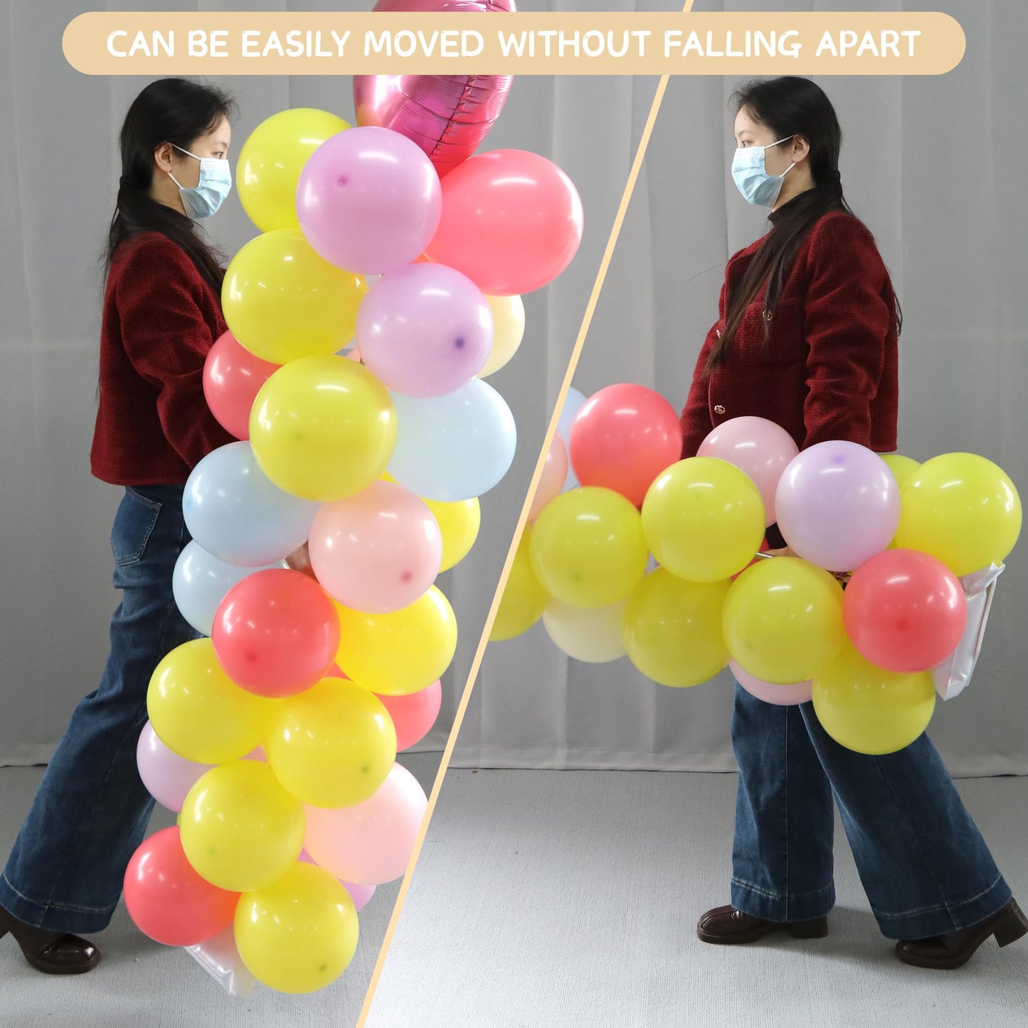 Toosci 4 Sets Balloon Column Stand Kit — 7 ft Adjustable Stainless Steel Balloon Tower for Parties