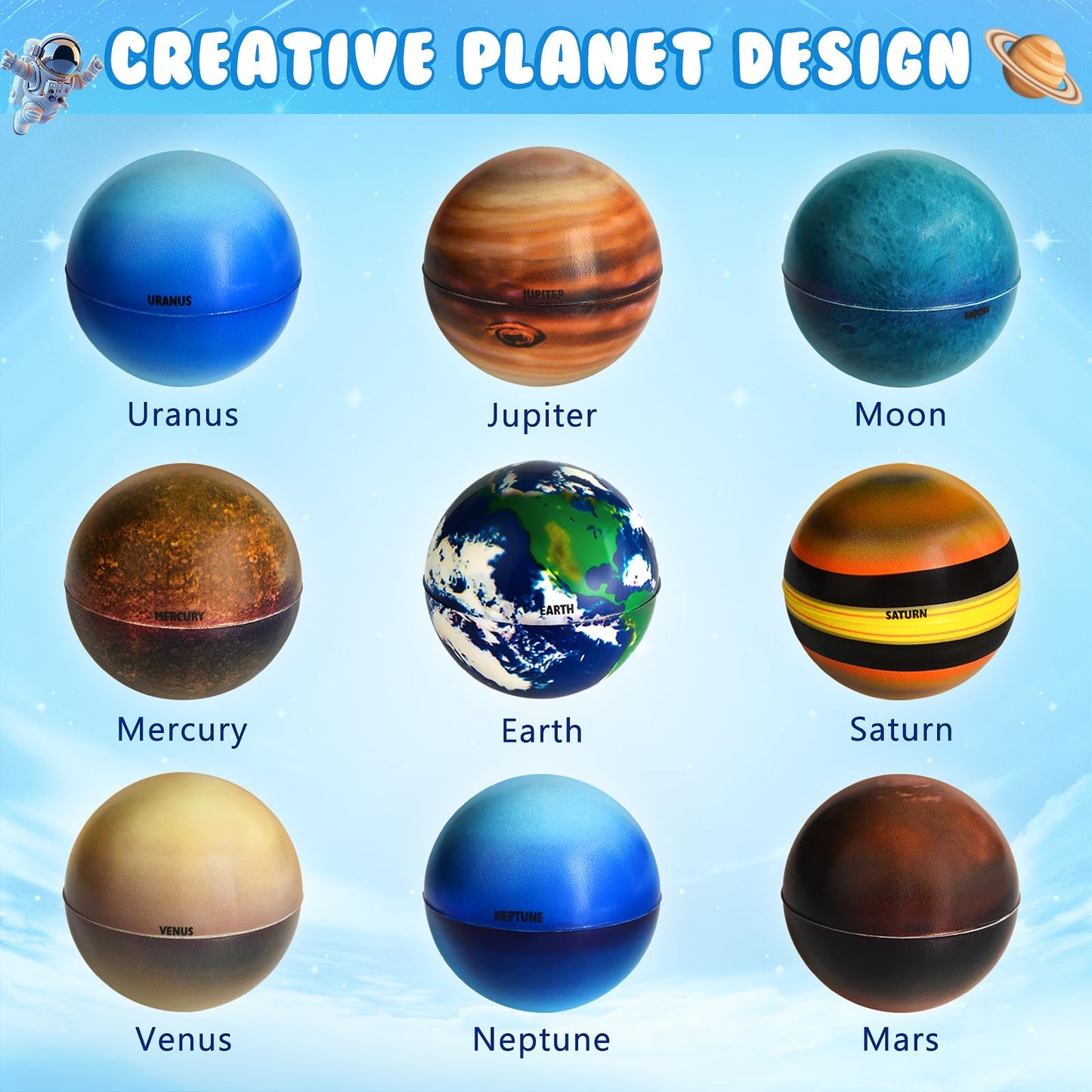 TooyBing Valentines Day Gifts for Kids – 27-Pack Space Cards & Planet Ball Toys for Classroom