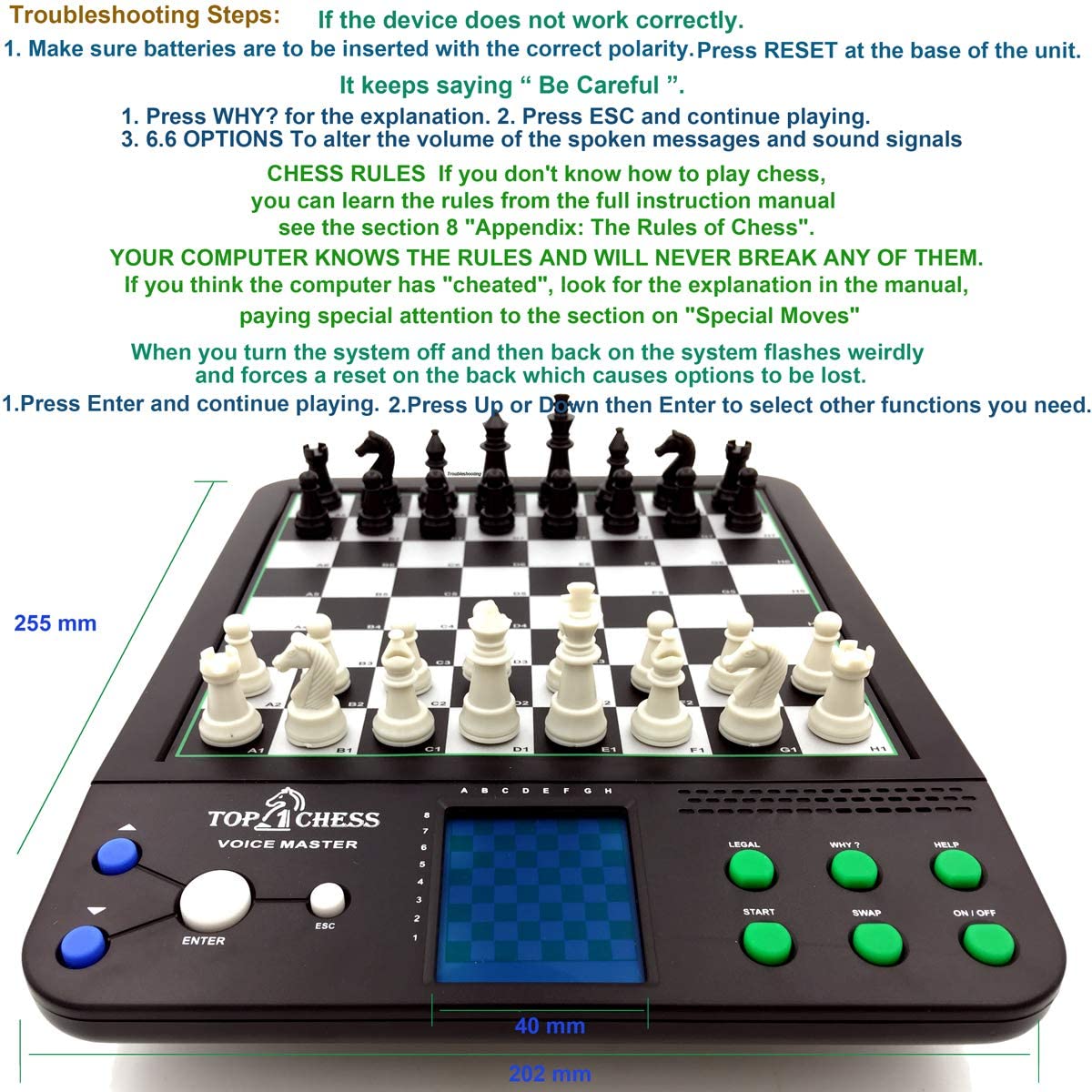 Top 1 Chess Electronic Chess Set | Voice Teaching Chess for Kids & Adults
