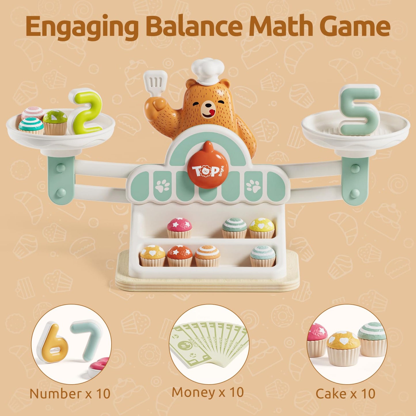 TOP BRIGHT Balance Math Game — STEM Montessori Toy for Ages 3-5