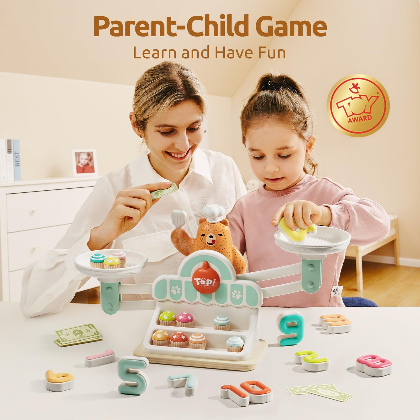 TOP BRIGHT Balance Math Game — STEM Montessori Toy for Ages 3-5