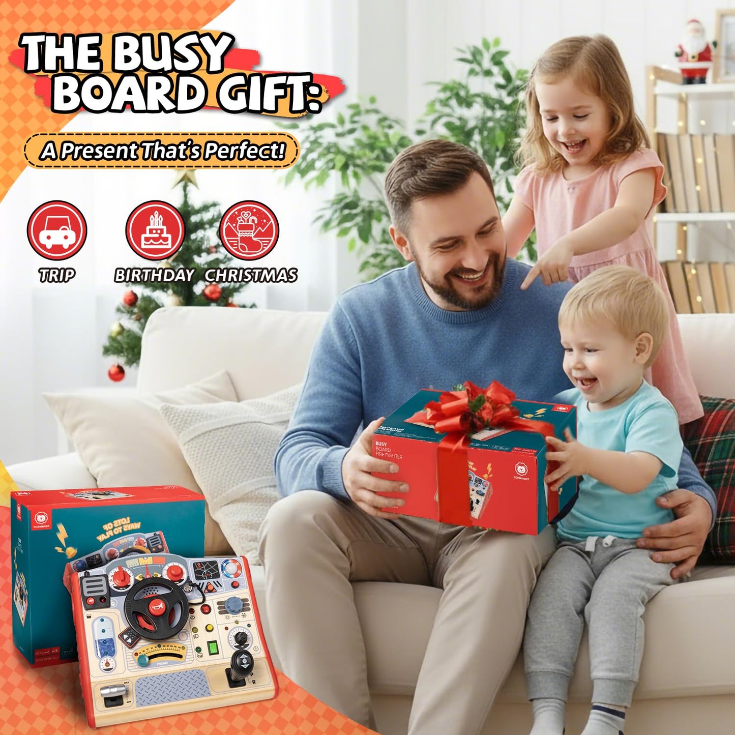 Top Bright Toddler Busy Board – Steering Wheel with Sounds & Lights