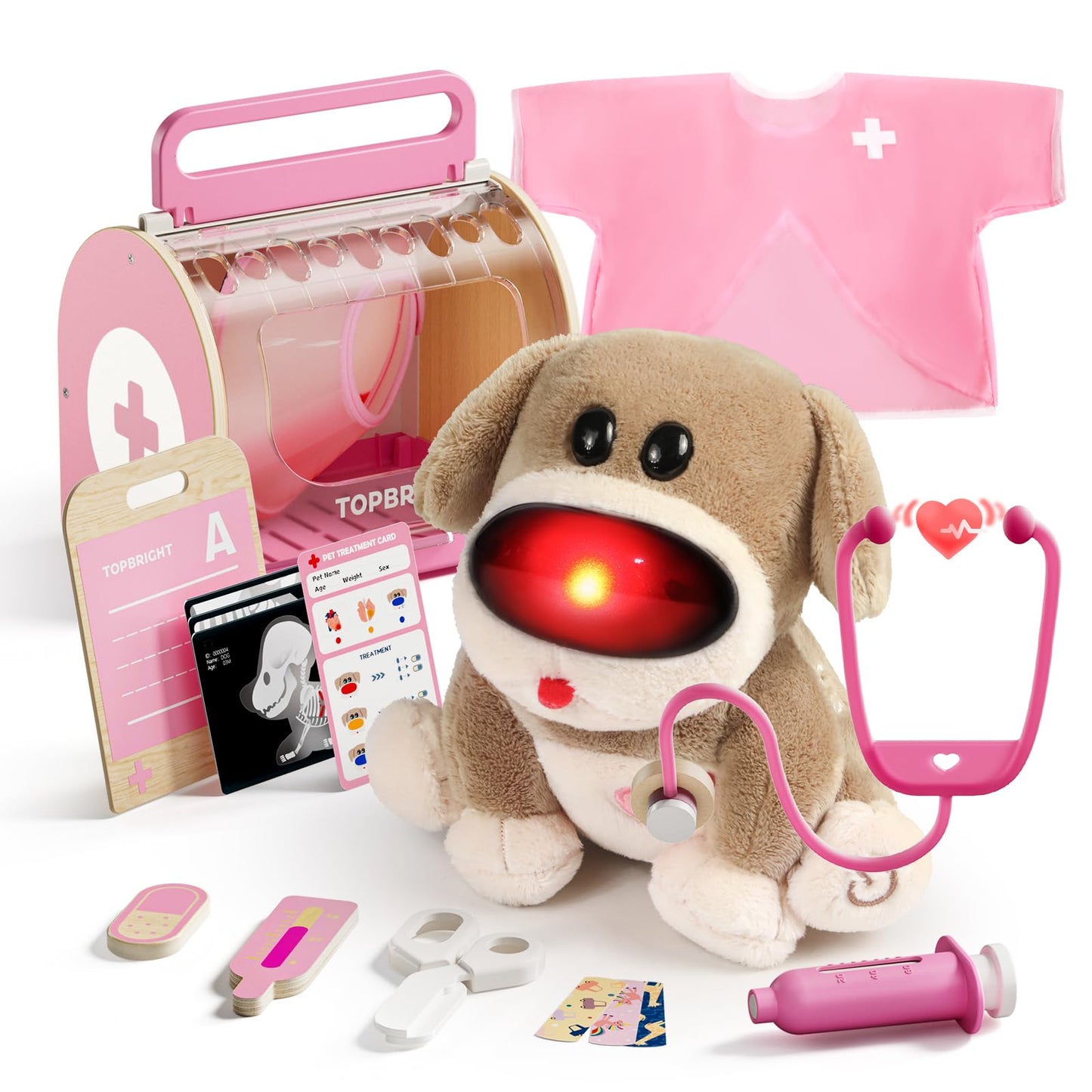 Top Bright Doctor Kit for Toddlers 3-5 | Pretend Vet Set with Plush Puppy