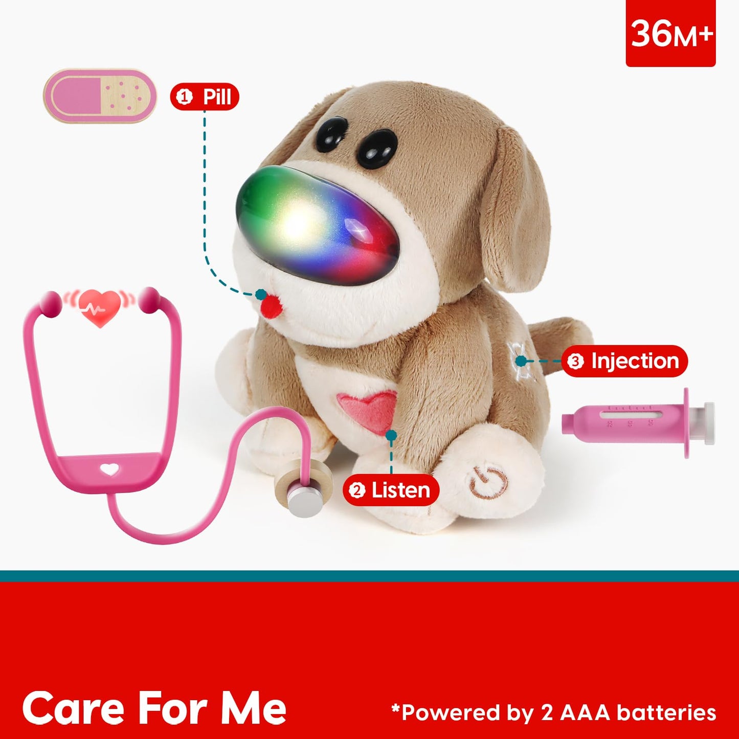 Top Bright Doctor Kit for Toddlers 3-5 | Pretend Vet Set with Plush Puppy